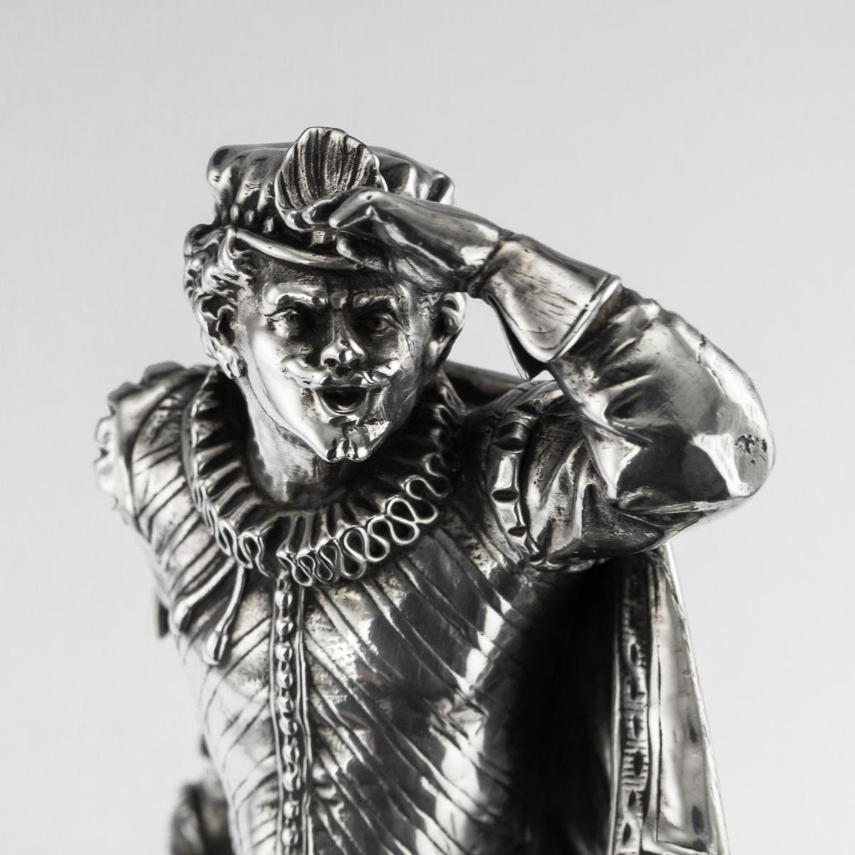 19th Century French Solid Silver Statues of Duellists, Émile Guillemin 12
