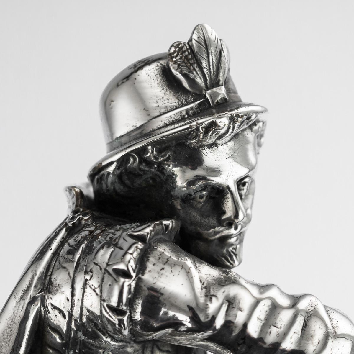 19th Century French Solid Silver Statues of Duellists, Émile Guillemin 6