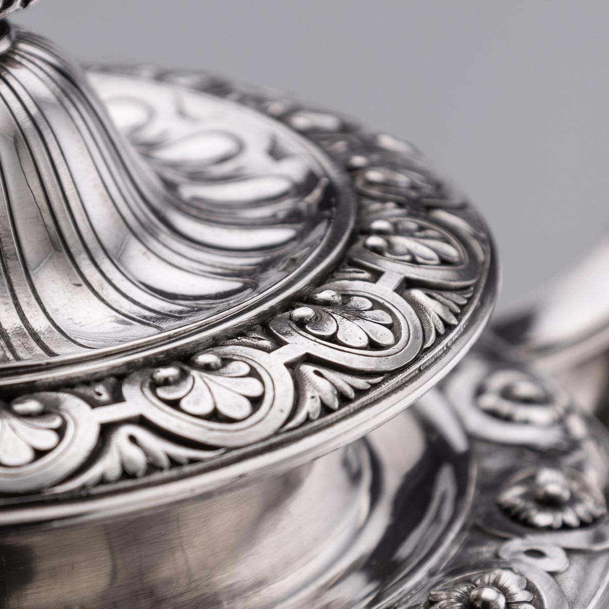 19th Century French Solid Silver Tea Service on Tray, Odiot, Paris, c.1860 12