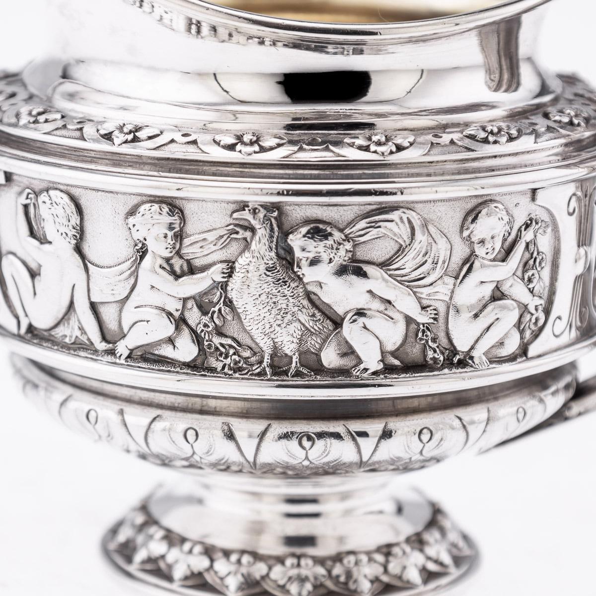 19th Century French Solid Silver Tea Service on Tray, Odiot, Paris, c.1860 13