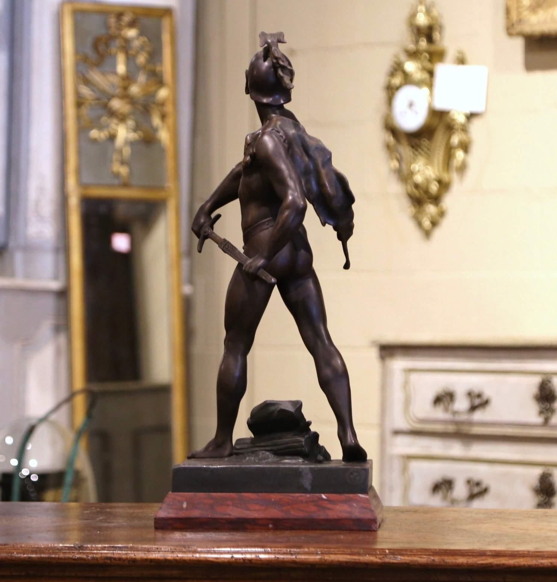 19th Century French Spelter Sculpture Titled 