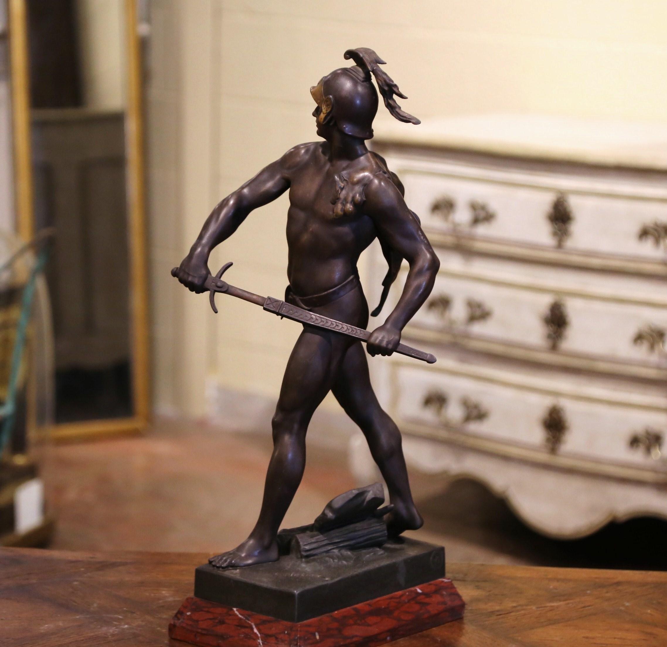 19th Century French Spelter Sculpture Titled 