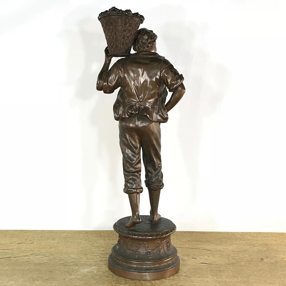 Belle Époque 19th Century French Spelter Statue For Sale