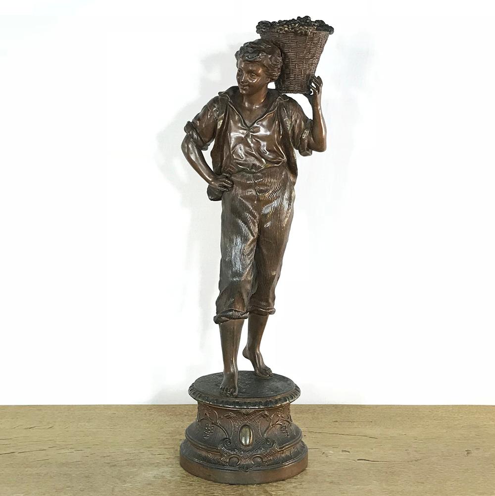 Belle Époque 19th Century French Spelter Statue For Sale