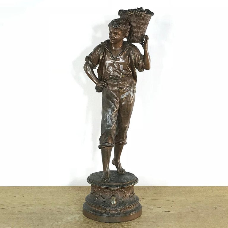 Late 19th Century 19th Century French Spelter Statue For Sale
