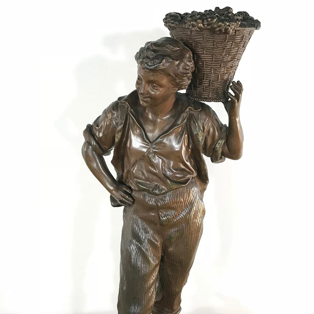 19th Century French Spelter Statue In Good Condition For Sale In Dallas, TX