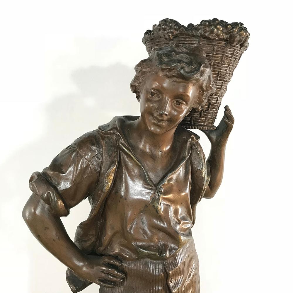 19th Century French Spelter Statue In Good Condition For Sale In Dallas, TX