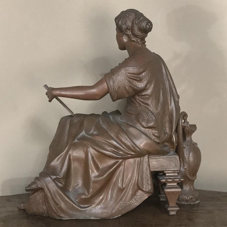 19th Century French Spelter Statue For Sale at 1stdibs