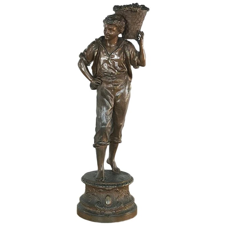 19th Century French Spelter Statue For Sale