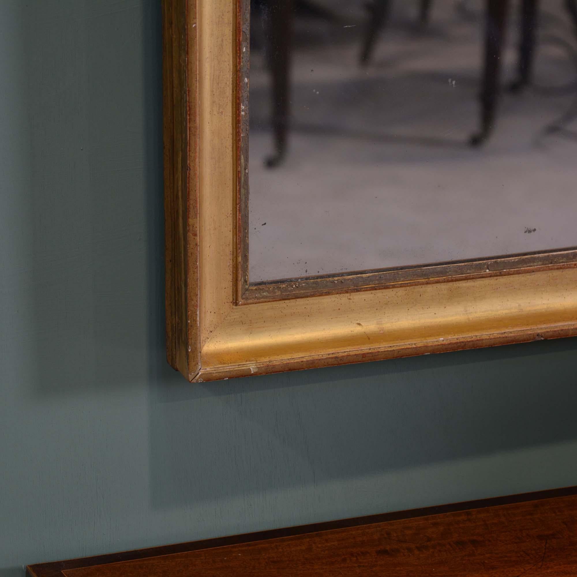 Specchio francese del XIX secolo in legno dorato con lastra spaccata In condizioni buone in vendita a Castle Douglas, GB