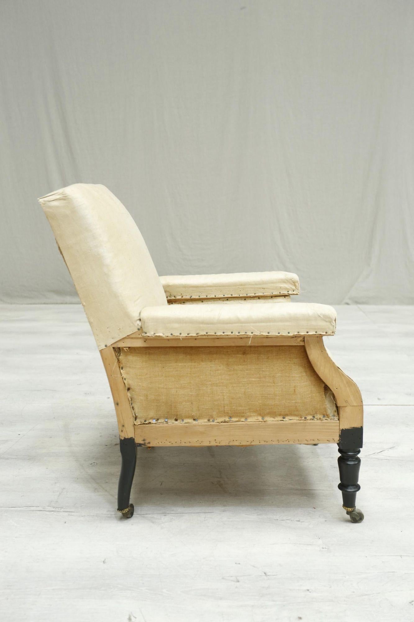 19th Century, French, Square Backed Armchair 1