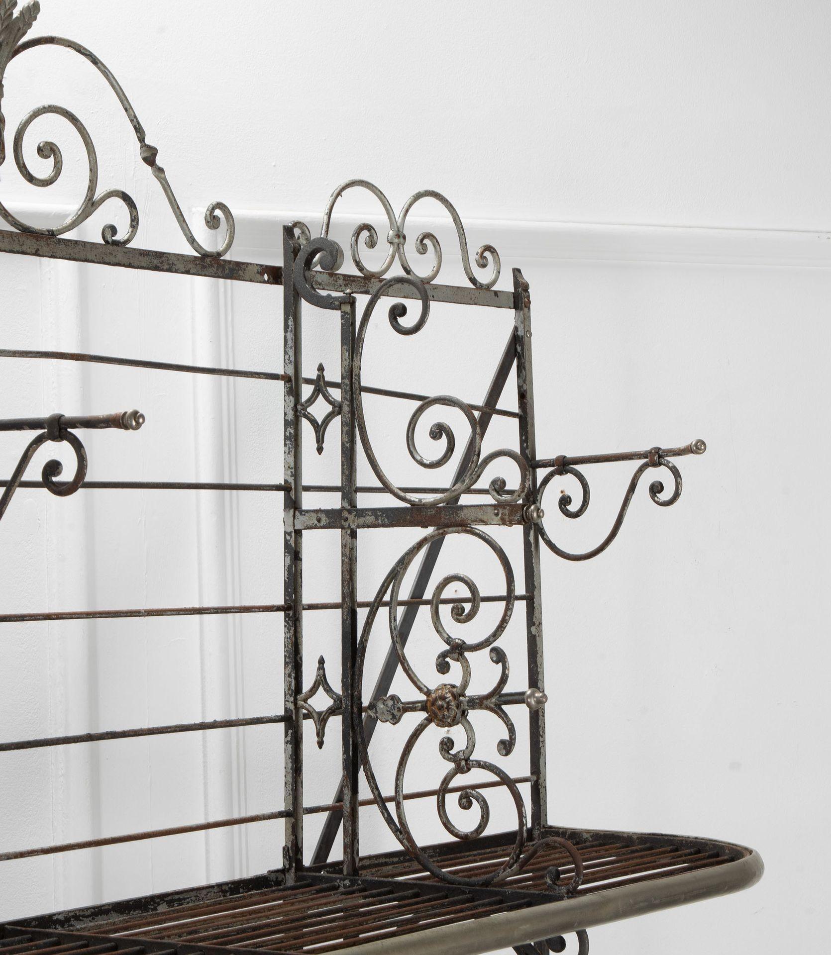 Metal 19th Century French Steel and Brass Bakers Shelves For Sale