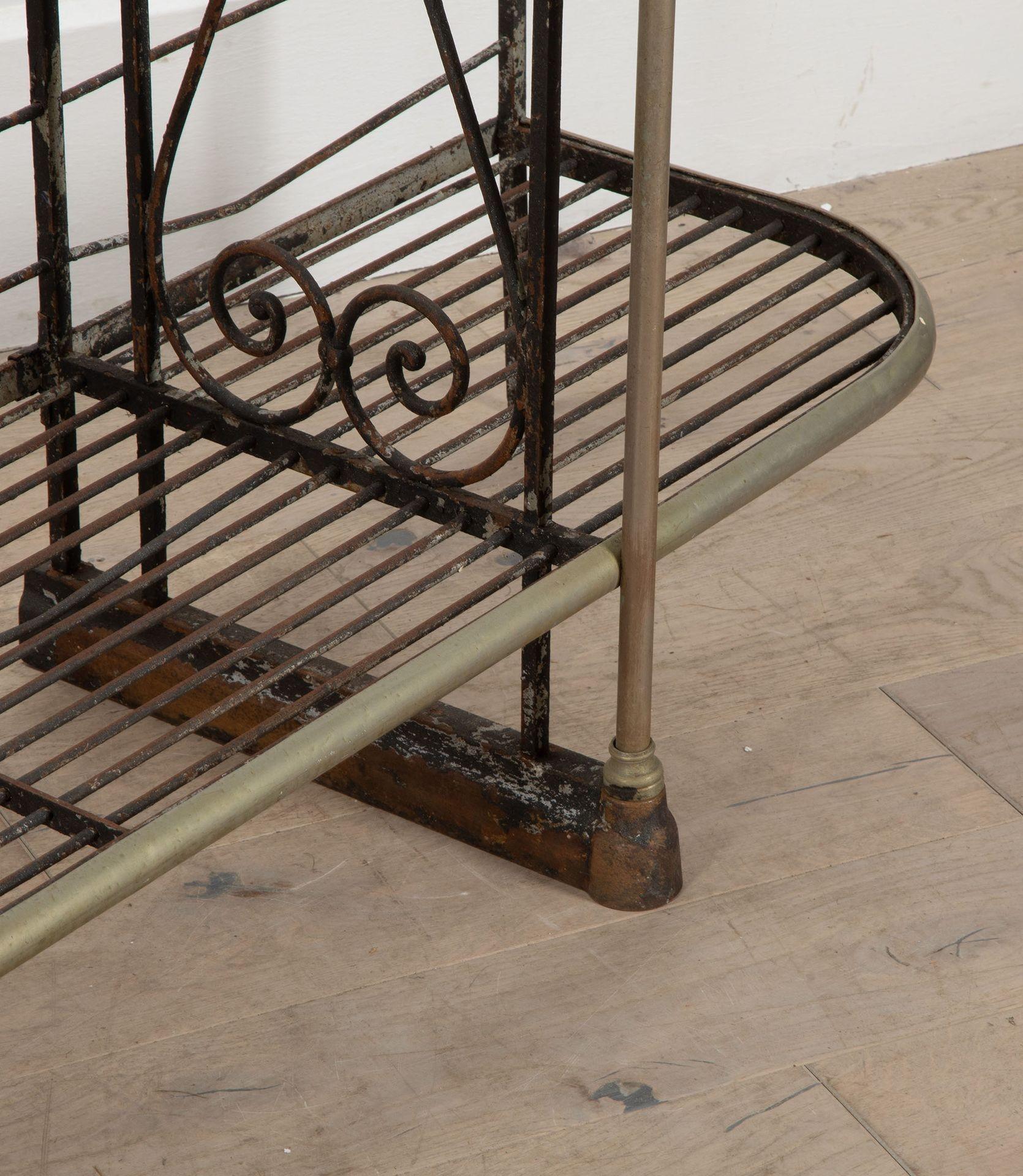 19th Century French Steel and Brass Bakers Shelves For Sale 3