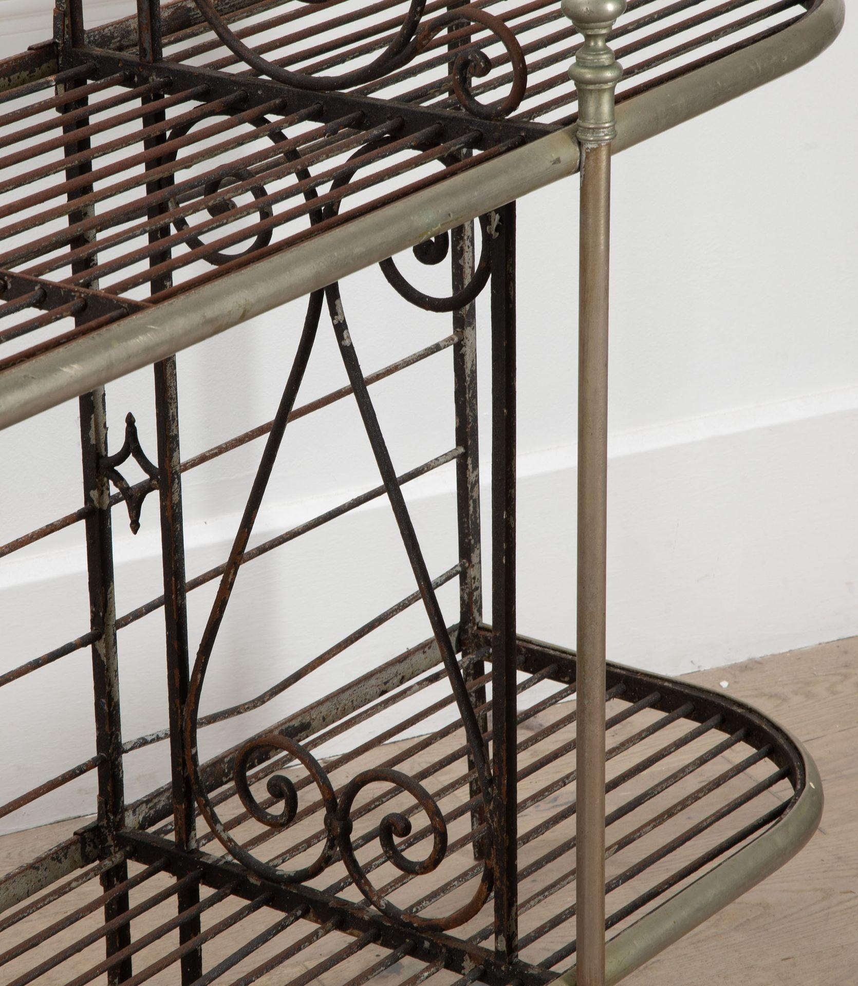 19th Century French Steel and Brass Bakers Shelves For Sale 4