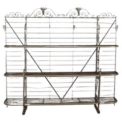 19th Century French Steel and Brass Bakers Shelves