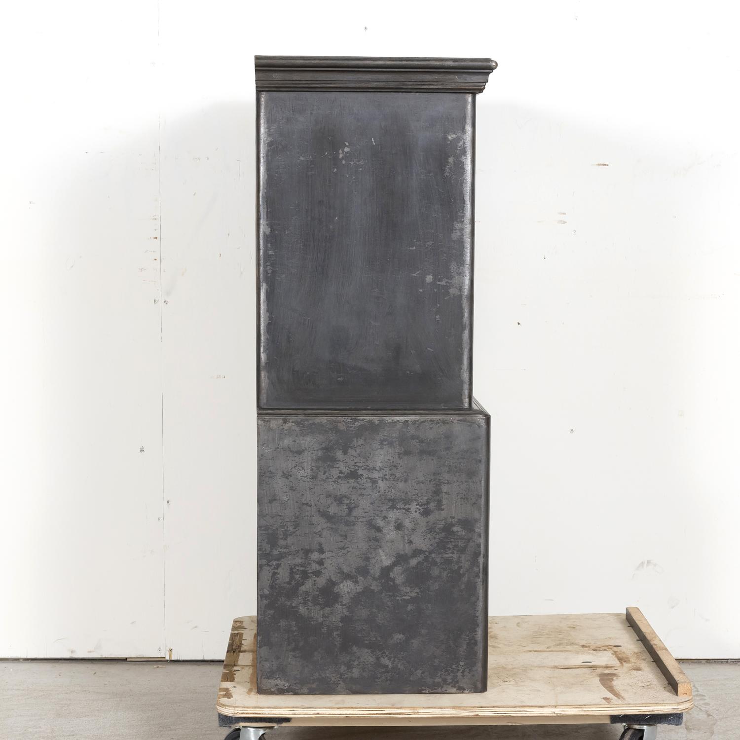 19th Century French Steel, Iron and Wood Safe with All Keys and Working Combinat 11