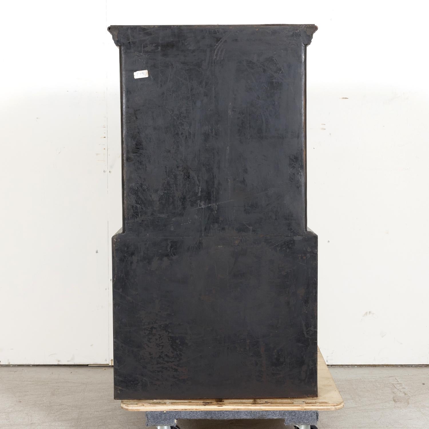 19th Century French Steel, Iron and Wood Safe with All Keys and Working Combinat 13
