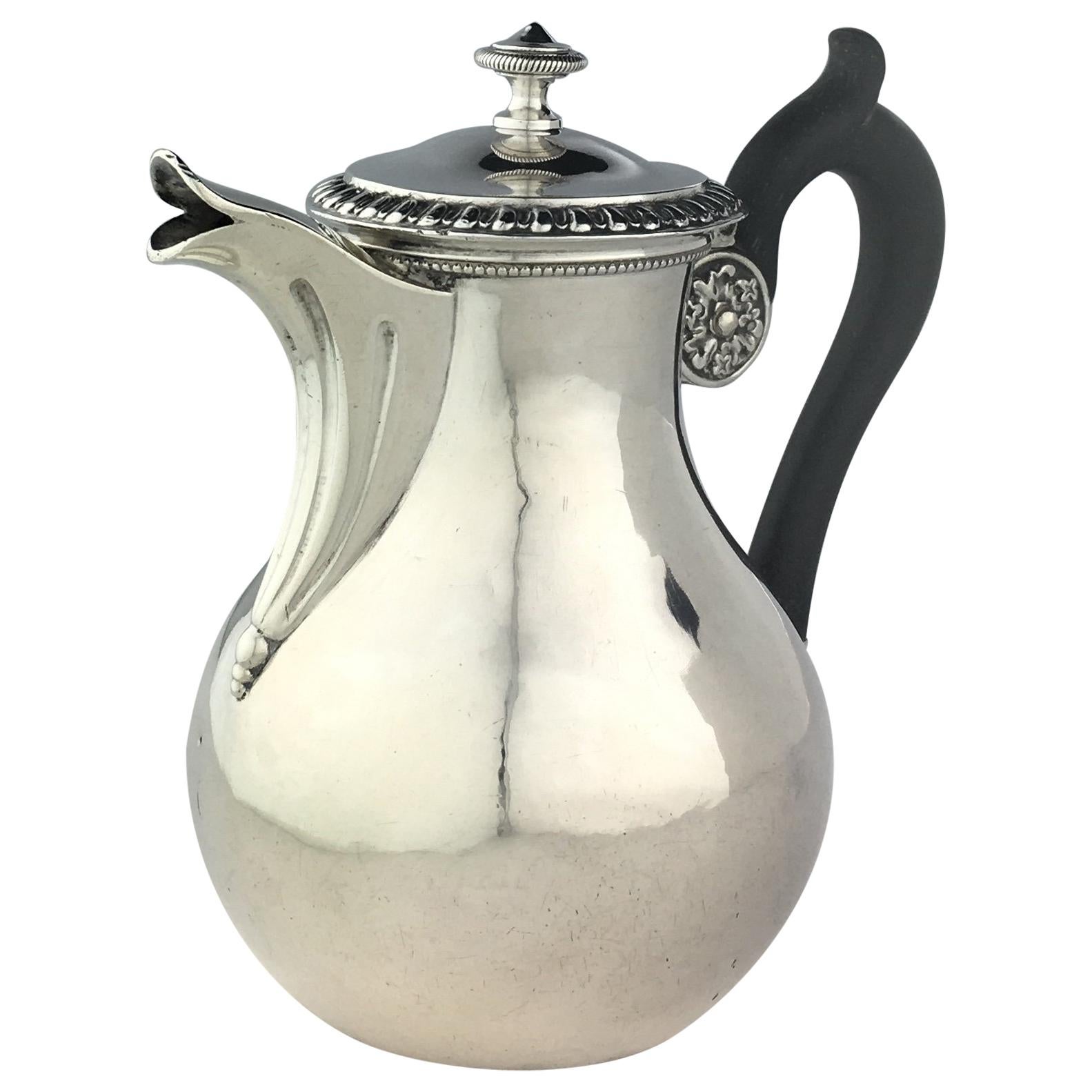 Maitre Fauvre 19th Century French Sterling Silver Chocolate, Tea or Coffee Pot