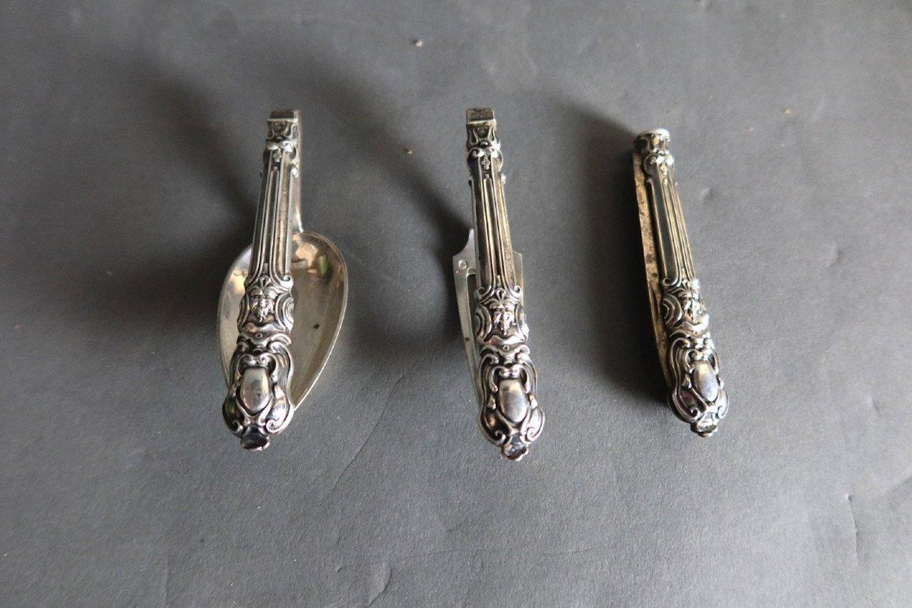 19th Century French Sterling Silver Folding For Sale 4