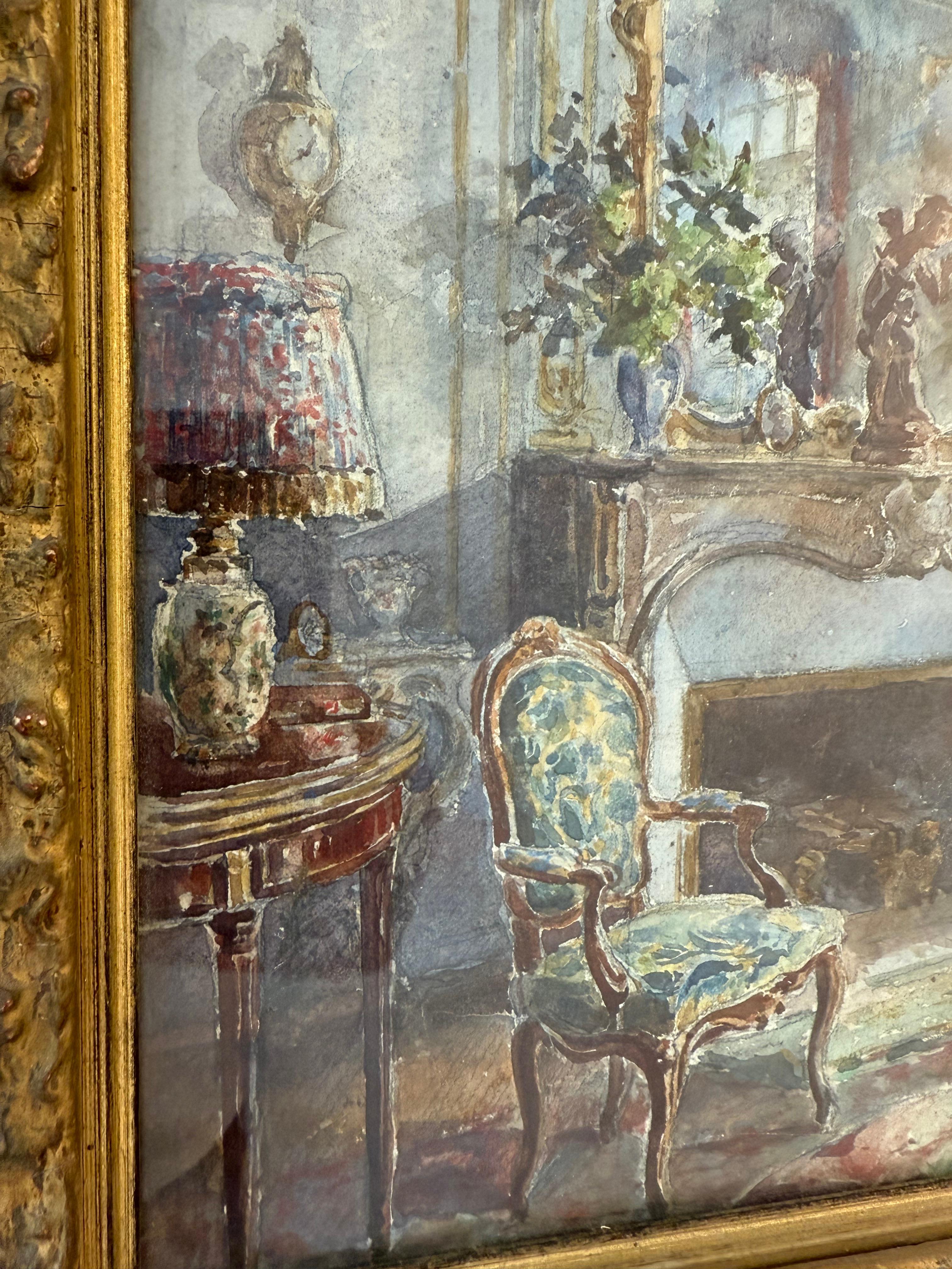 Nature morte française du 19e siècle Aquarelle en vente 4