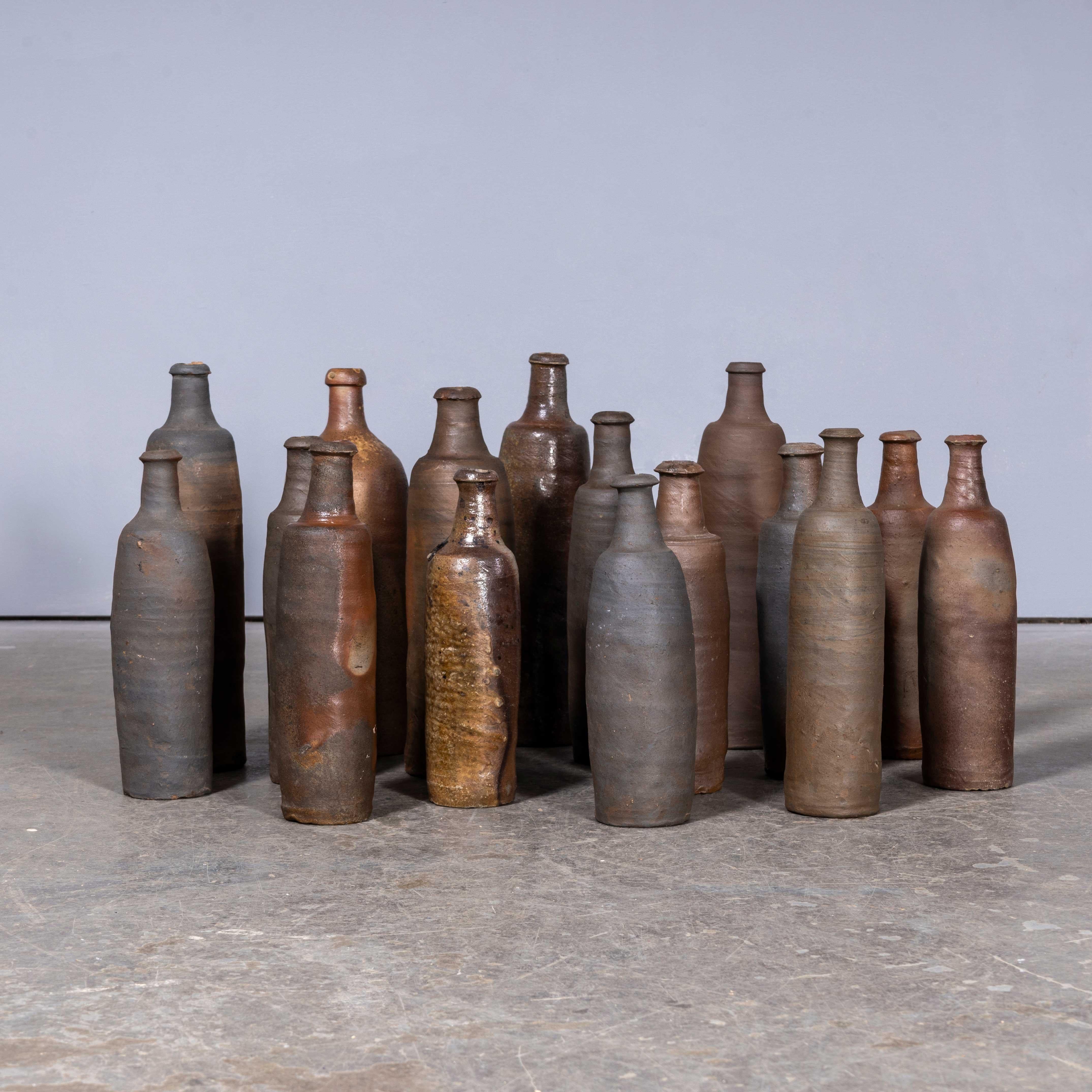 Ceramic 19th Century French Stoneware Bottles For Sale