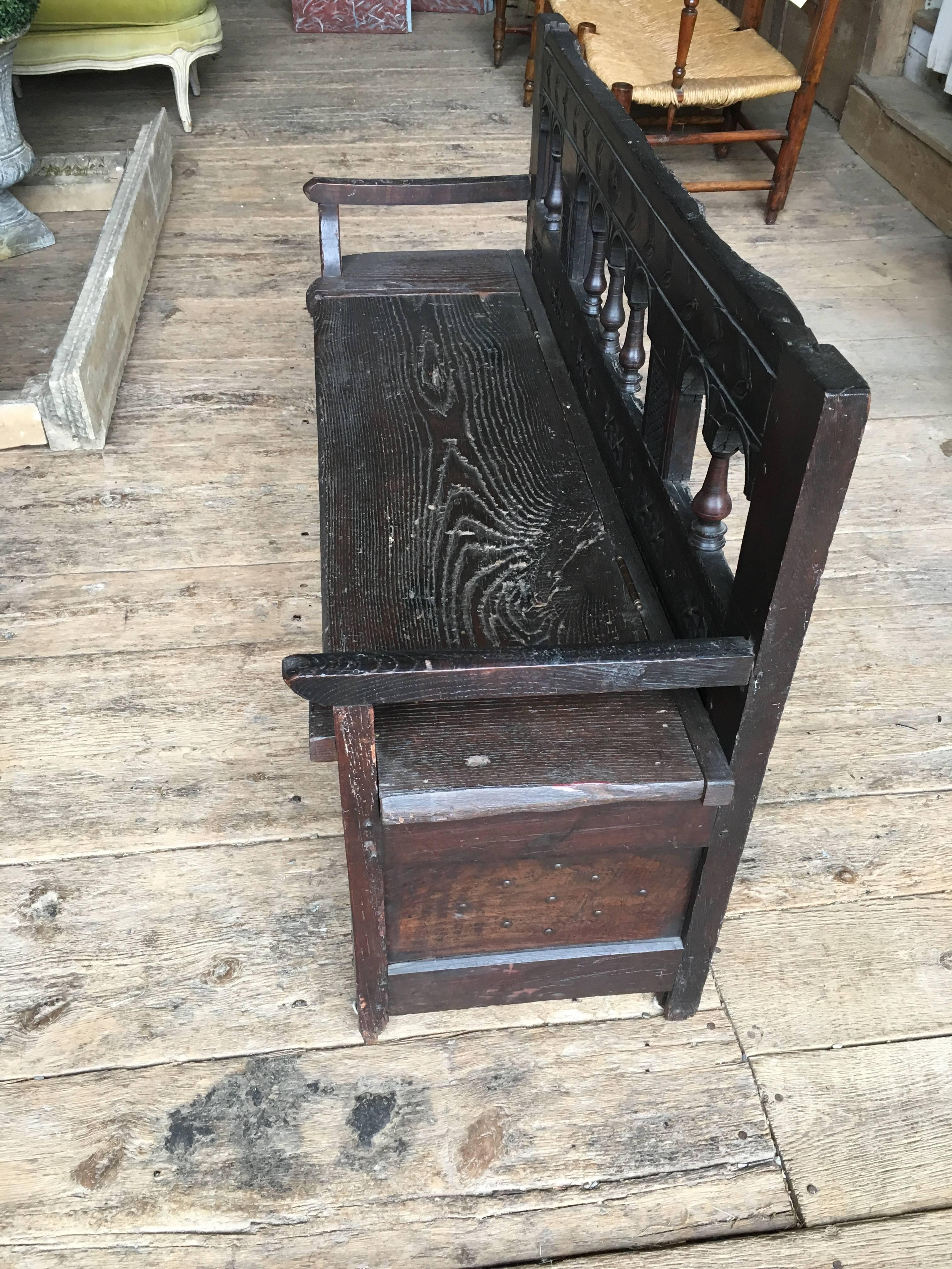 19th Century French Storage Bench 3