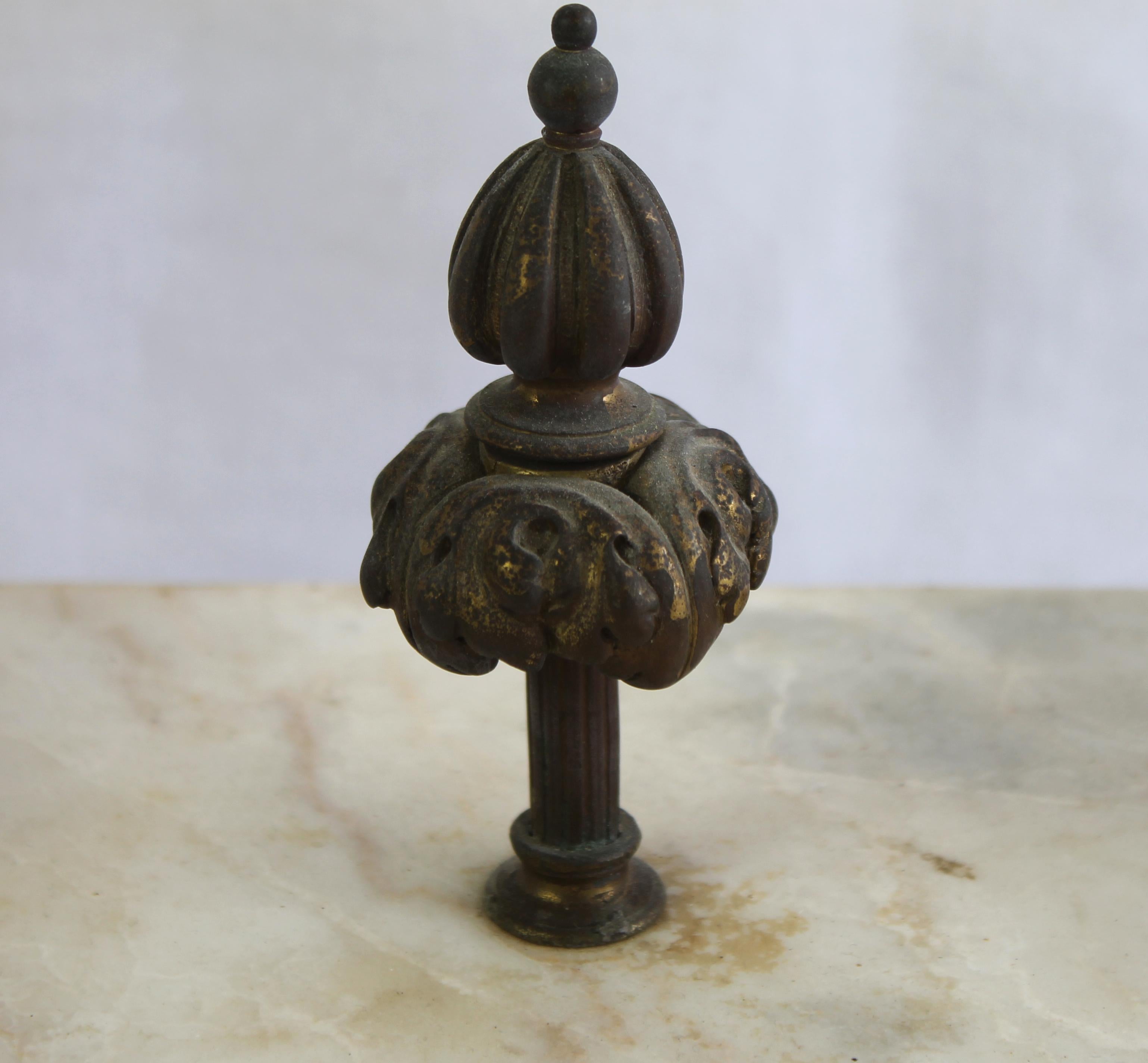 European 19th Century French Style Bronze and Marble Ink Well