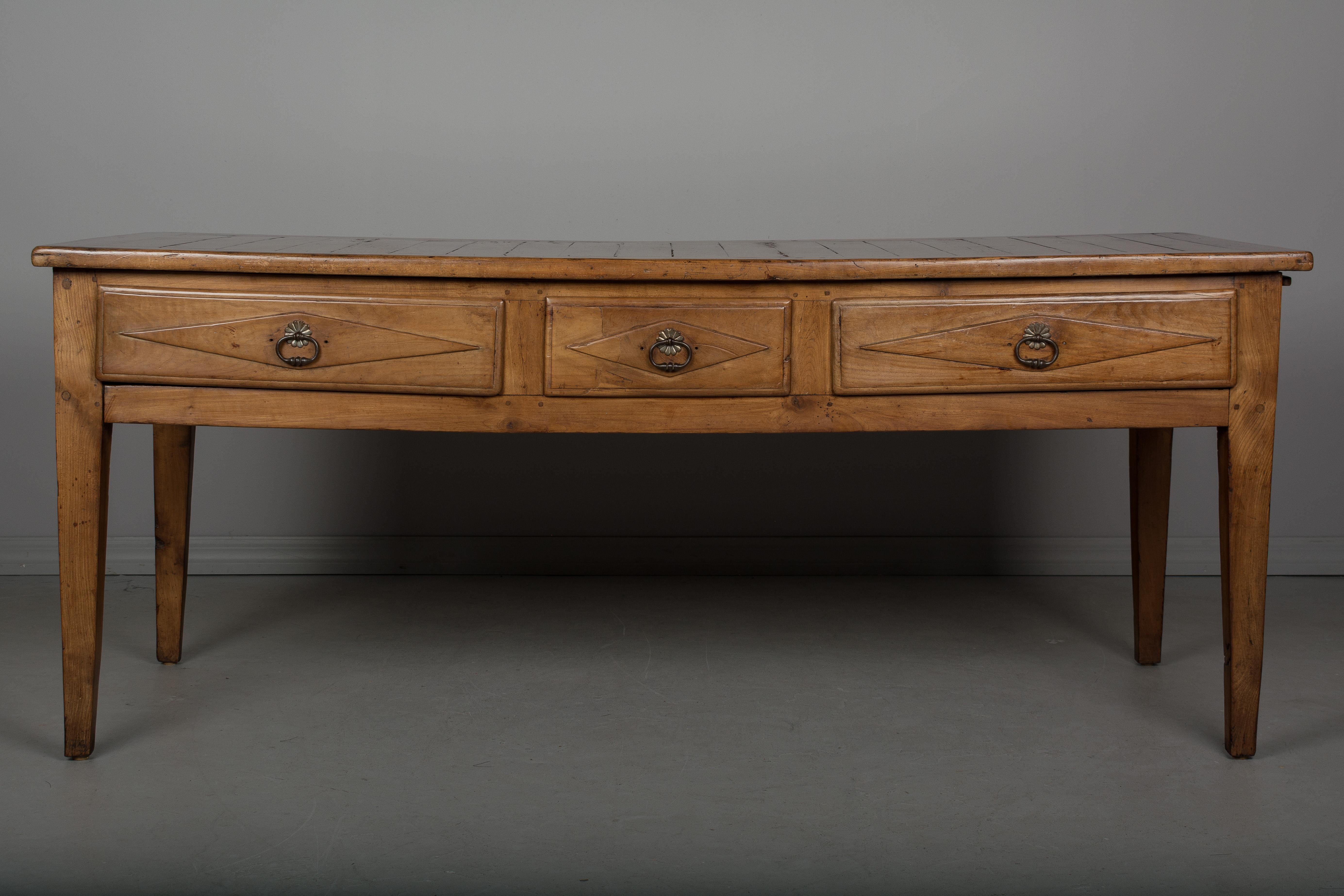 Hand-Crafted 19th Century, French Farm Table 