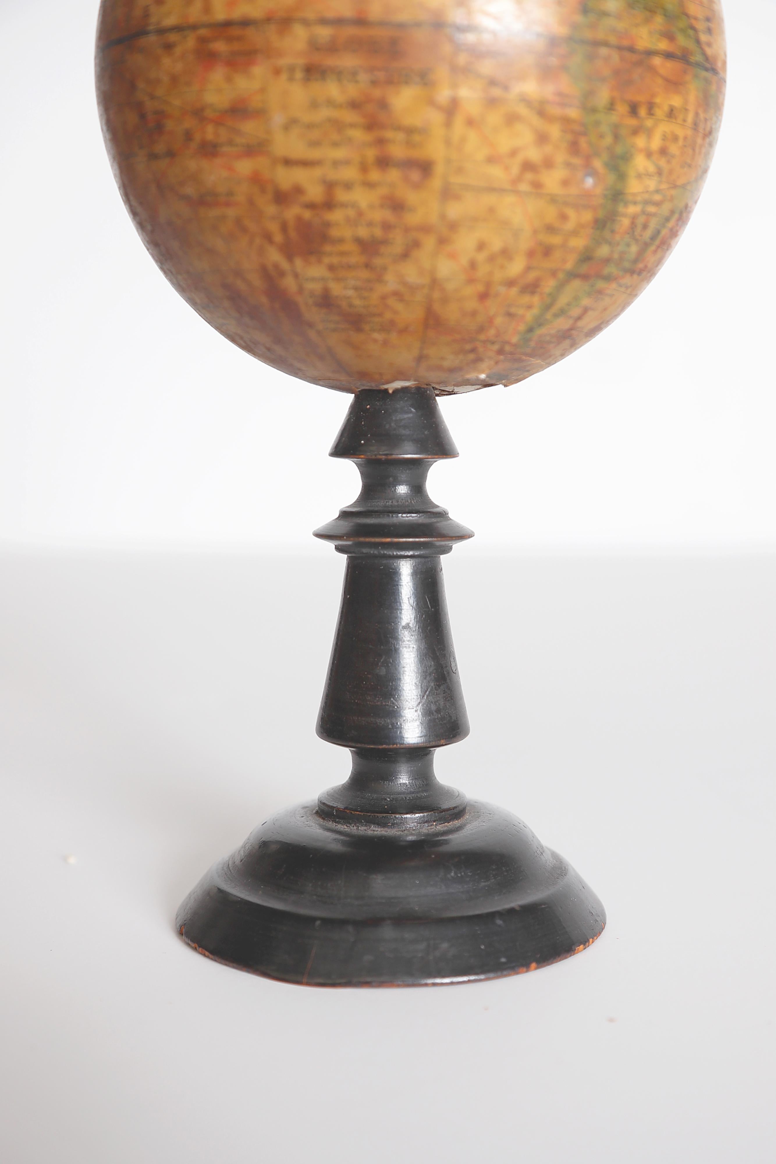 19th Century French Table Globe /  