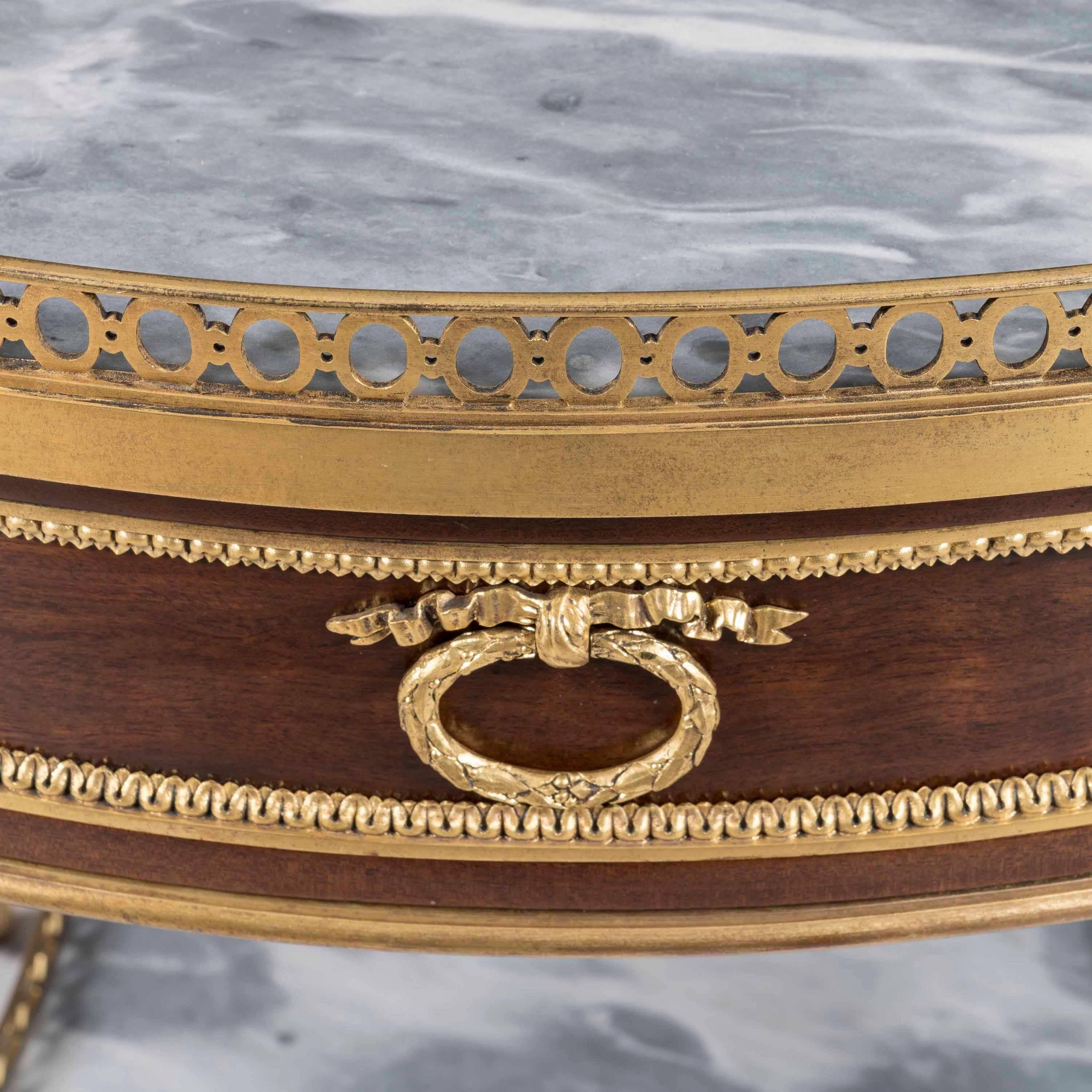 Gilt 19th Century French Table in the Louis XVI Manner by Gervais Durand For Sale