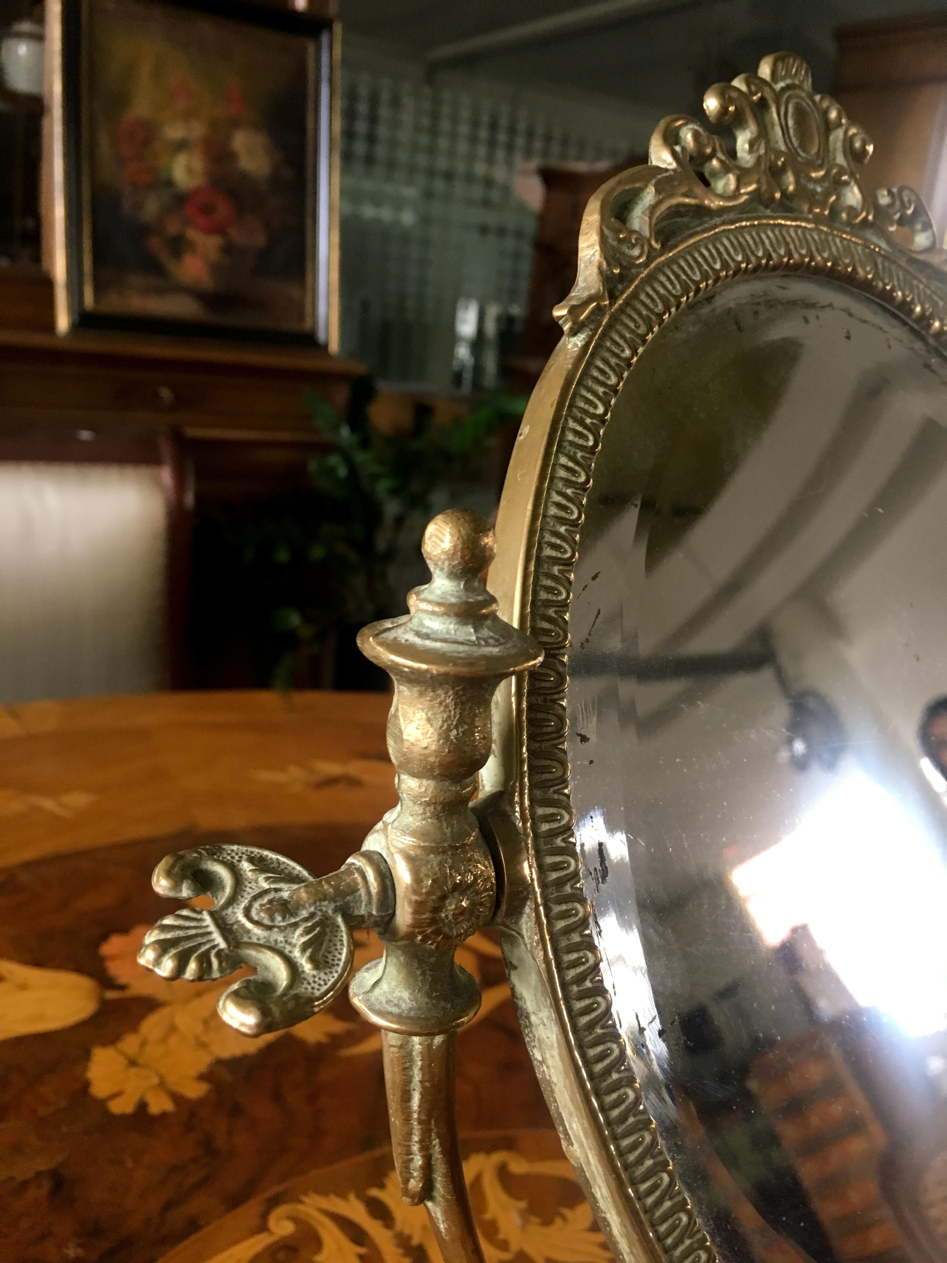 vintage table mirror