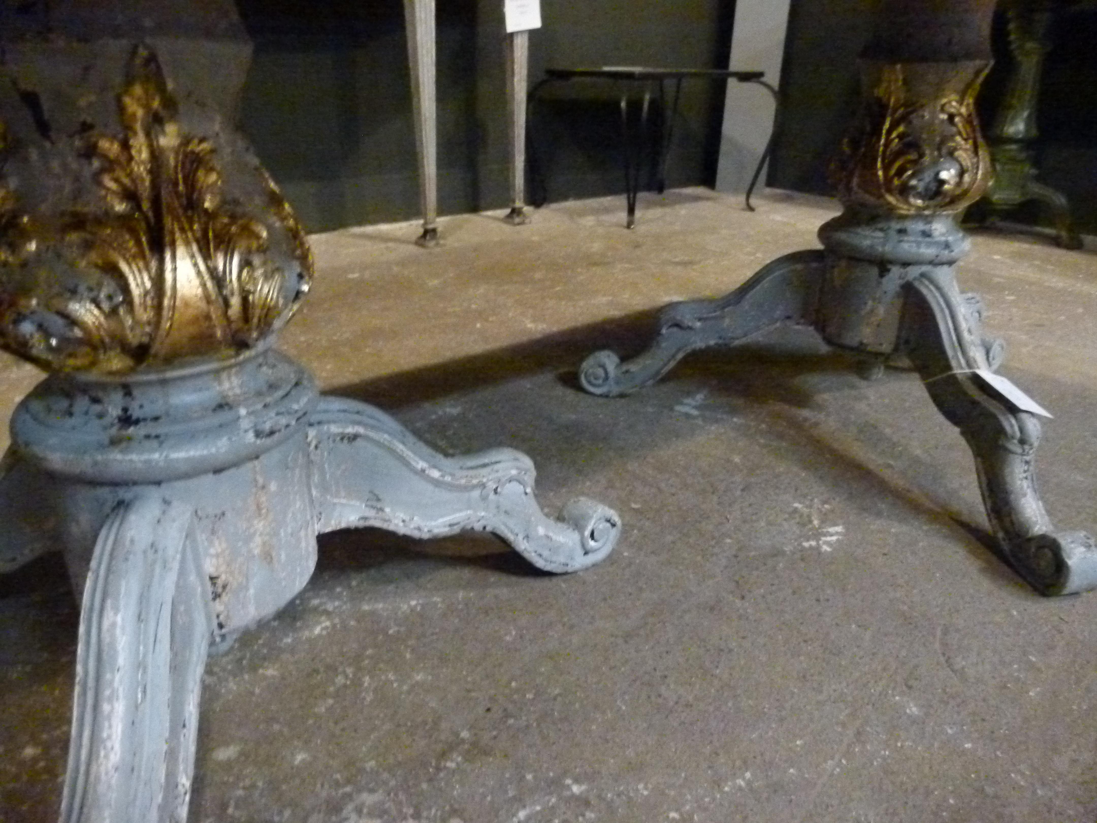 19th Century French Table with Grey Color Patina 5