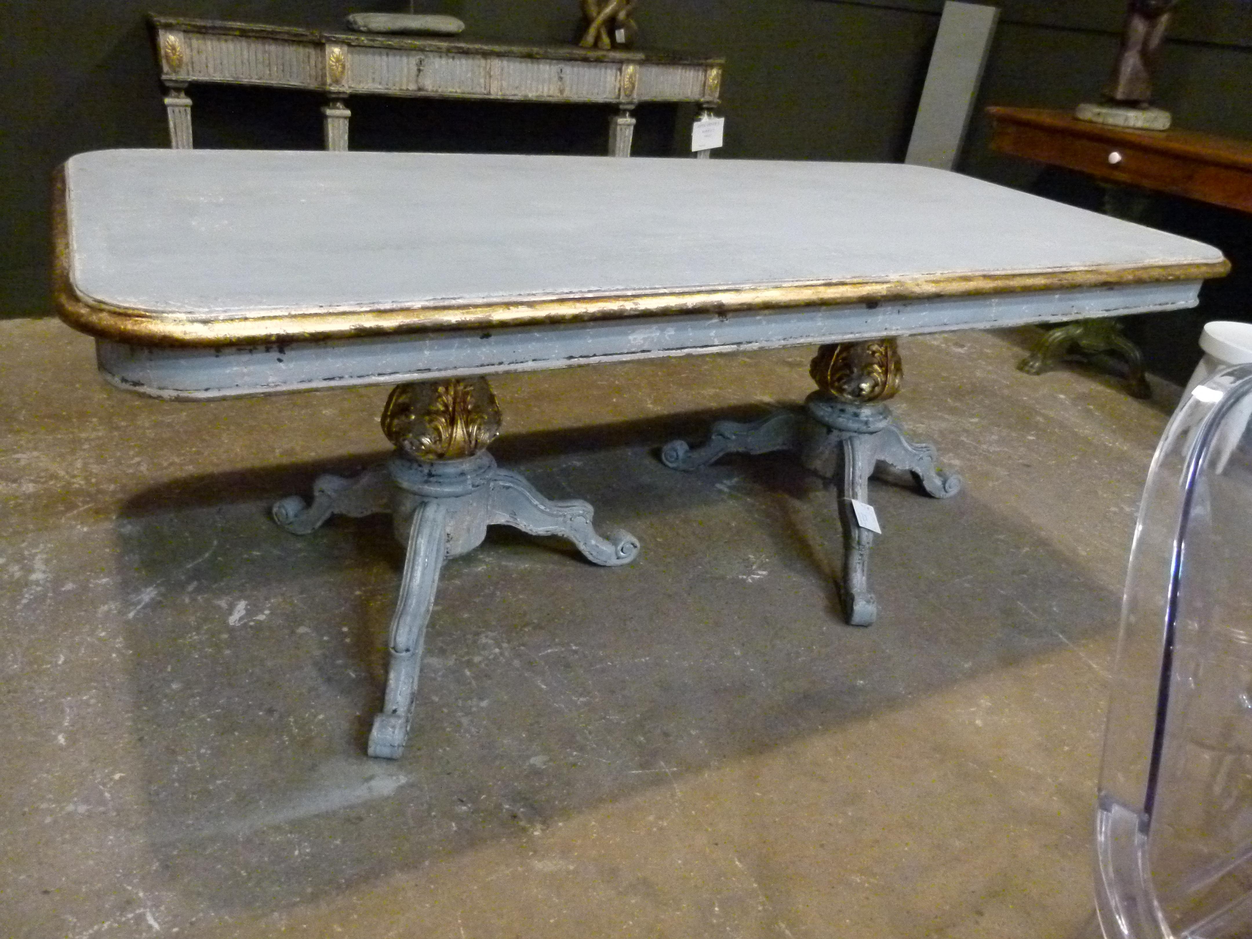 19th Century French Table with Grey Color Patina 1
