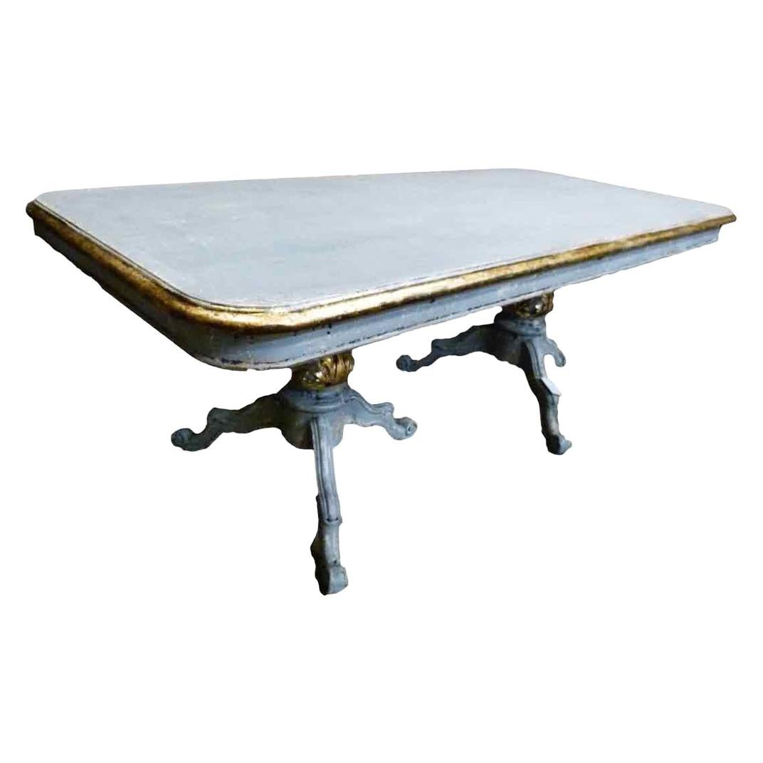 19th Century French Table with Grey Color Patina