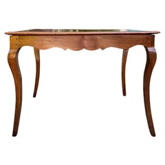 19th Century French Table with Simple Cabriole Legs