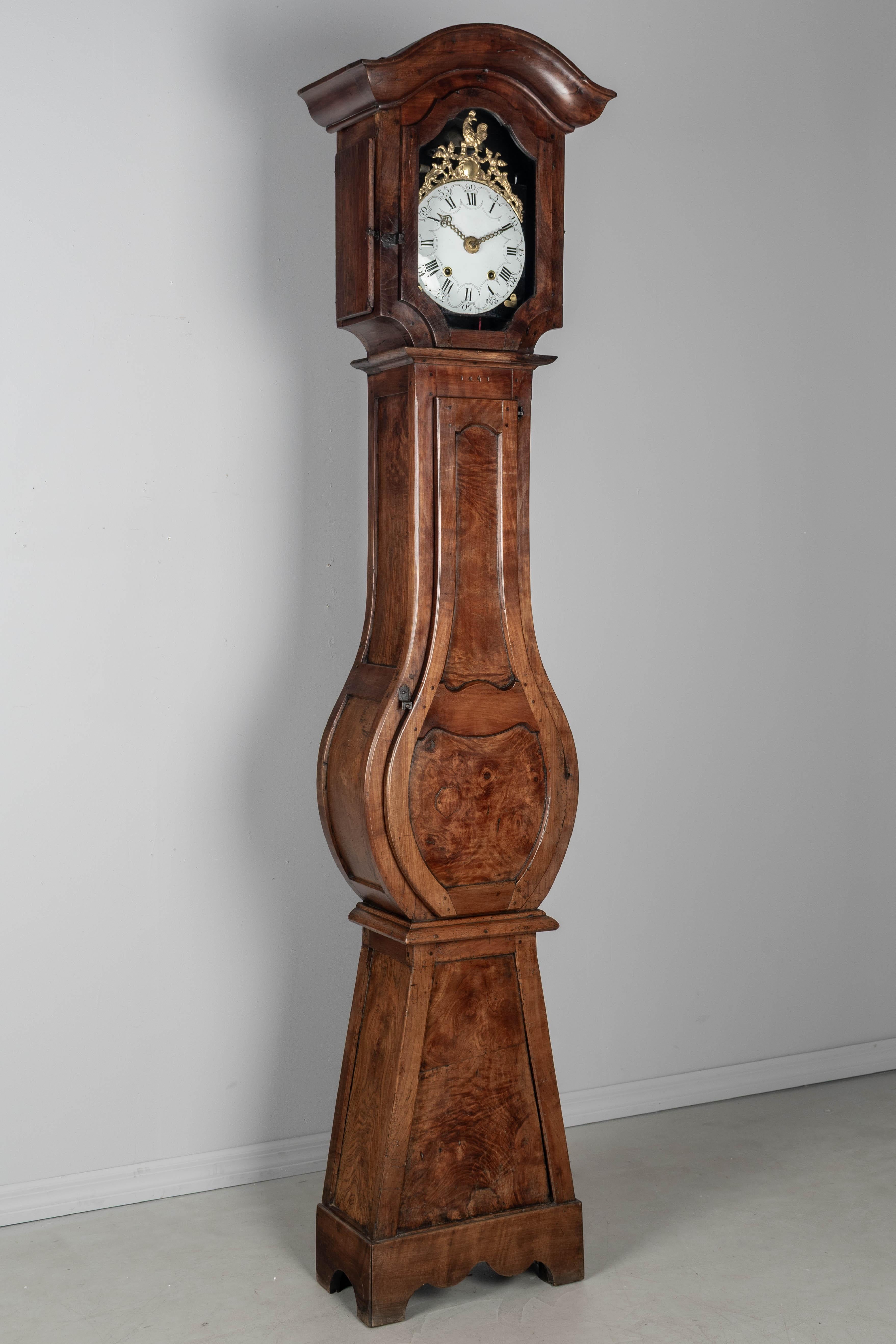Luigi XV Orologio francese a cassa alta del XIX secolo o Horloge de Parquet in vendita