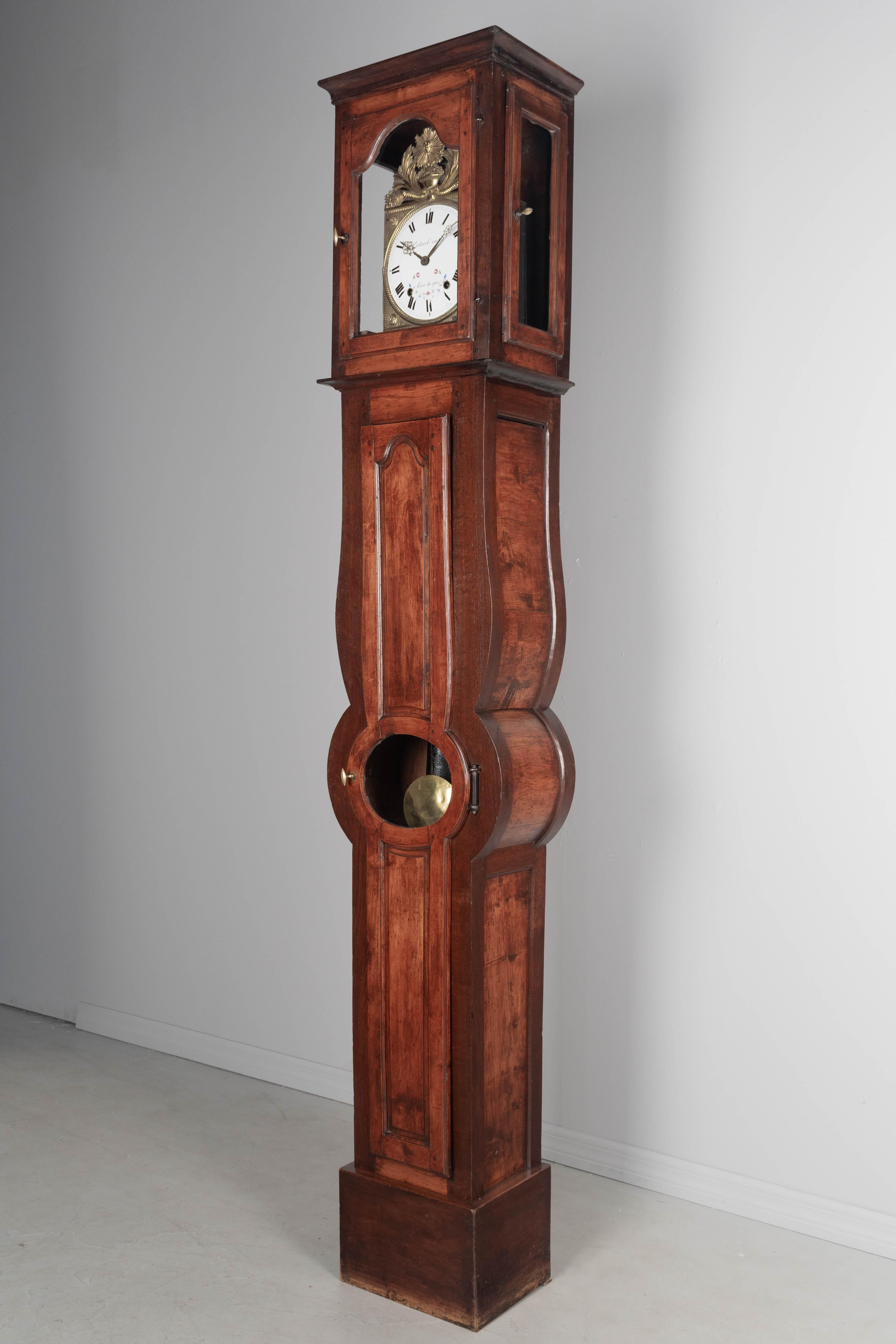 Reloj francés de caja alta del siglo XIX u Horloge De Parquet Francés en venta