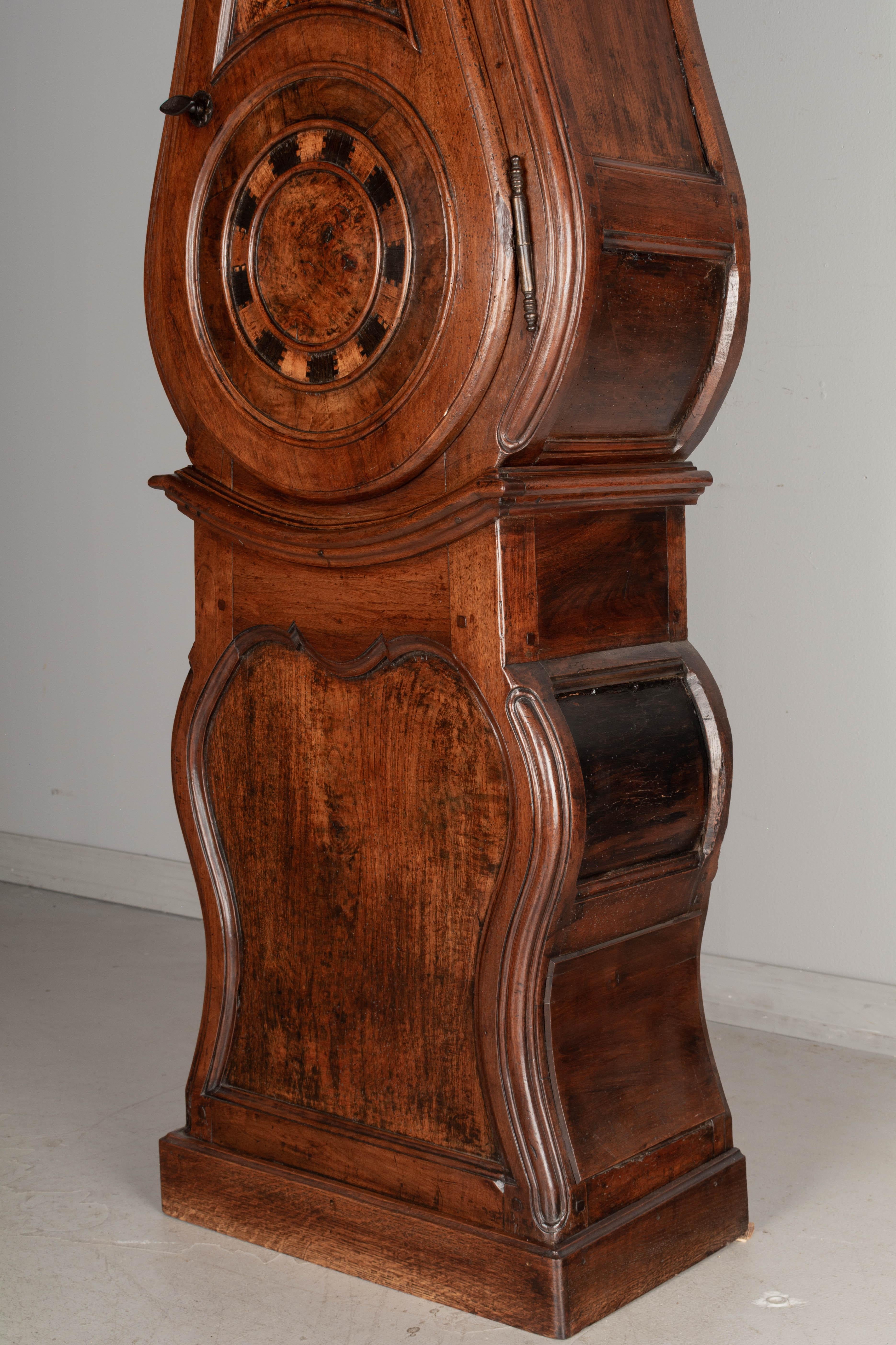 Enamel 19th Century French Tall Case Clock or Horloge de Parquet For Sale