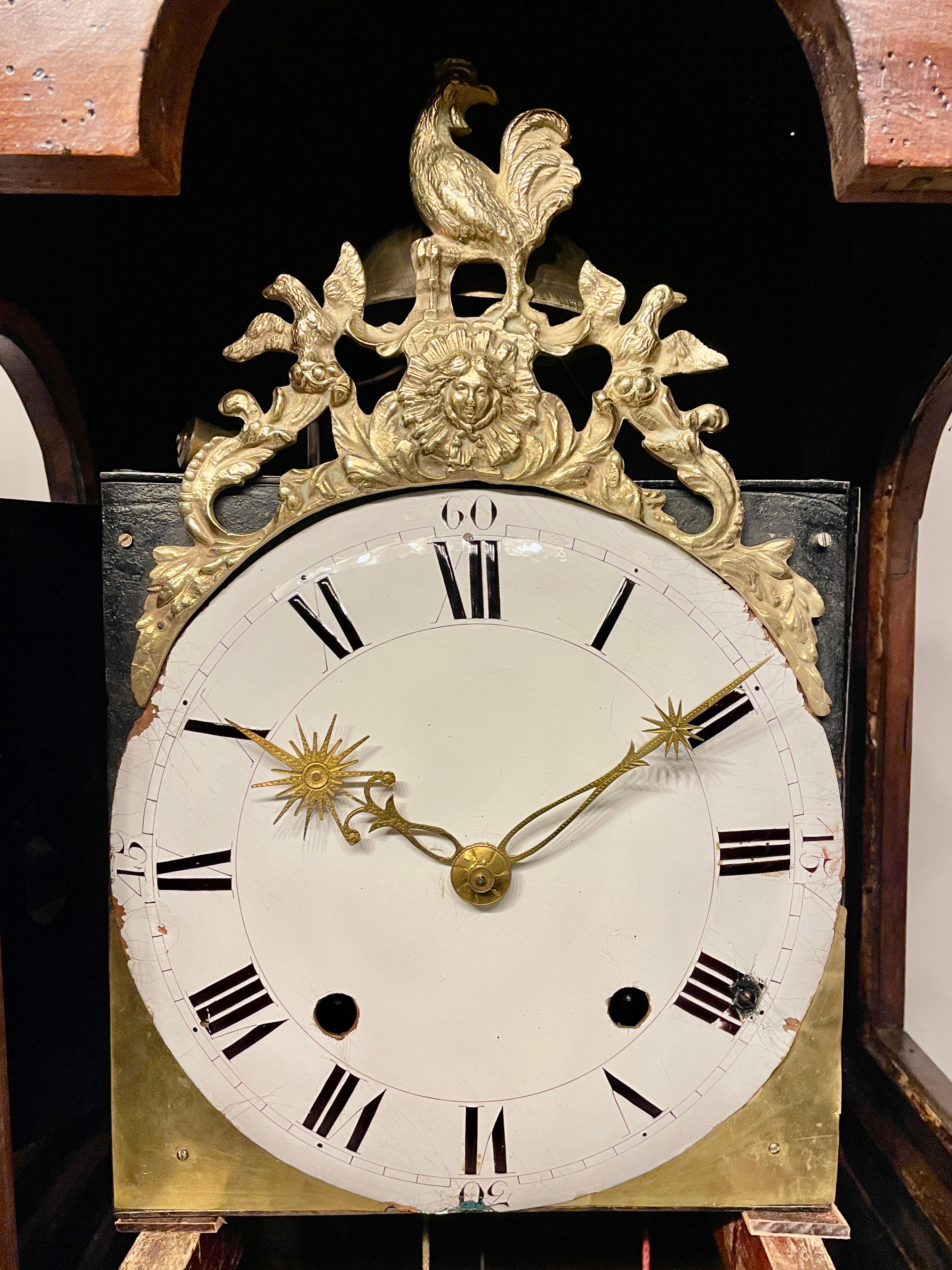 19th Century French Tall Case Clock or Horloge De Parquet For Sale 2