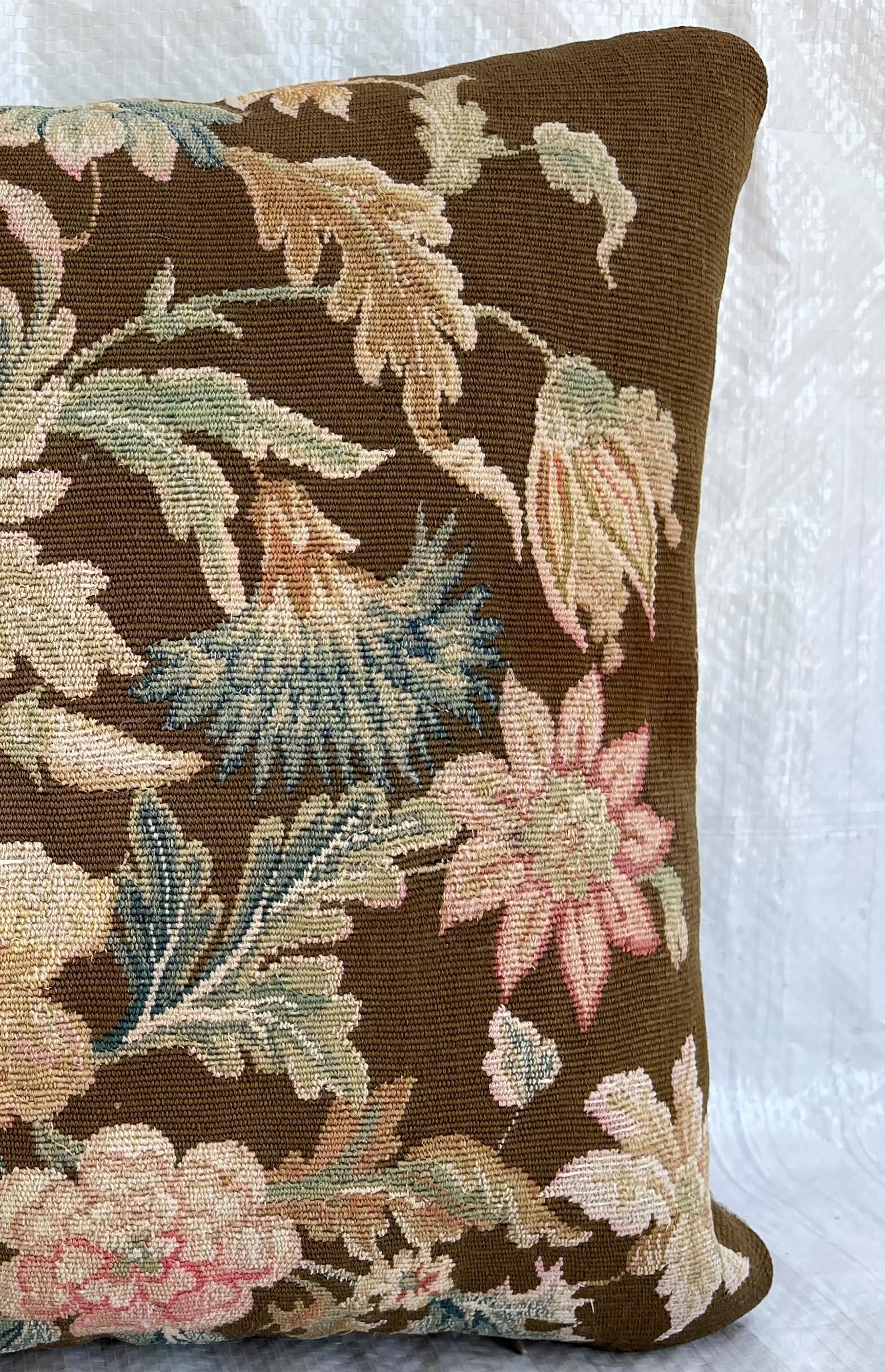 19th Century French Tapestry Pillow 19