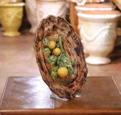 19th Century French Tardieu Fils Menton Faience Barbotine Citrus Wall Platter