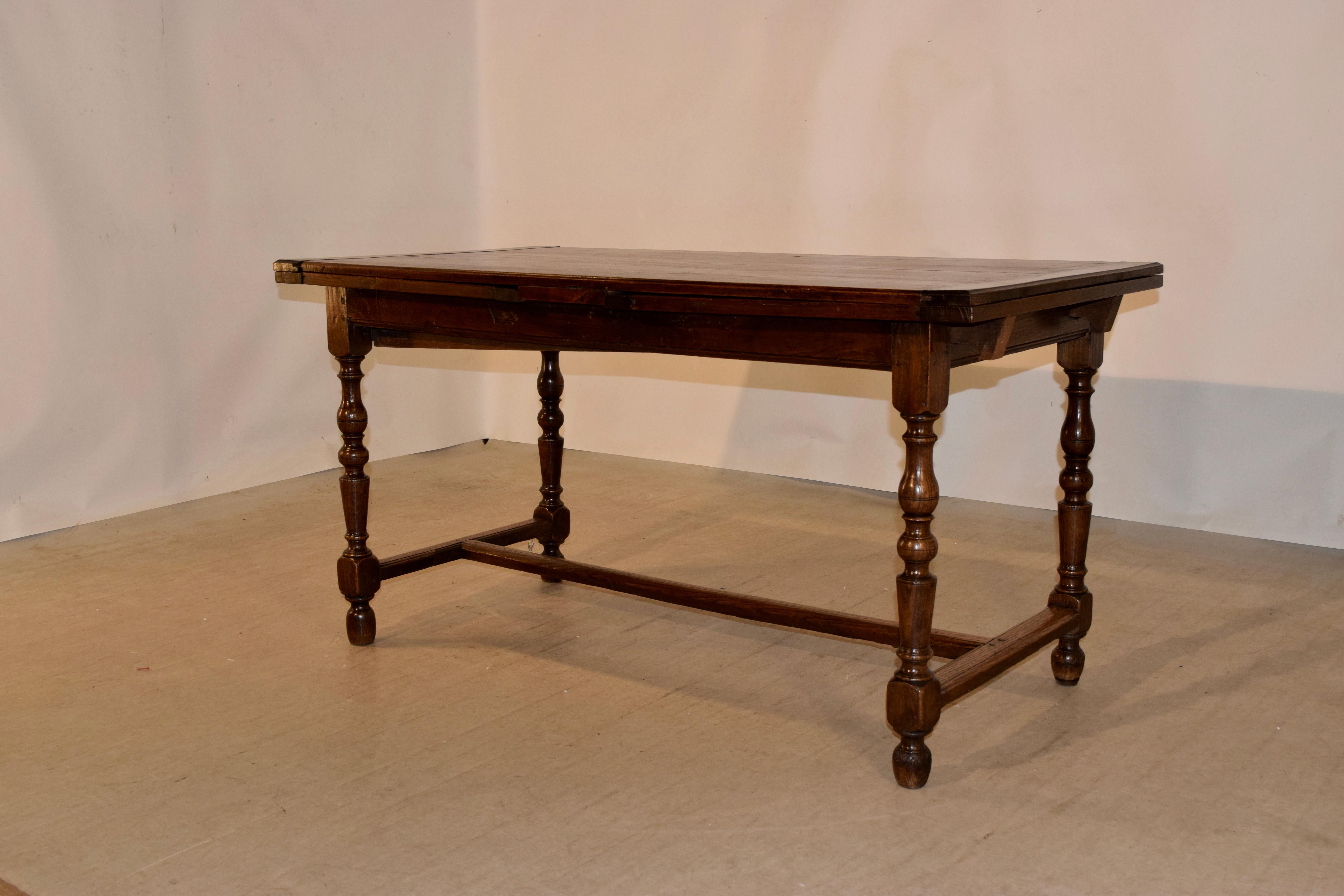 Country 19th Century French Tavern Drawleaf Table