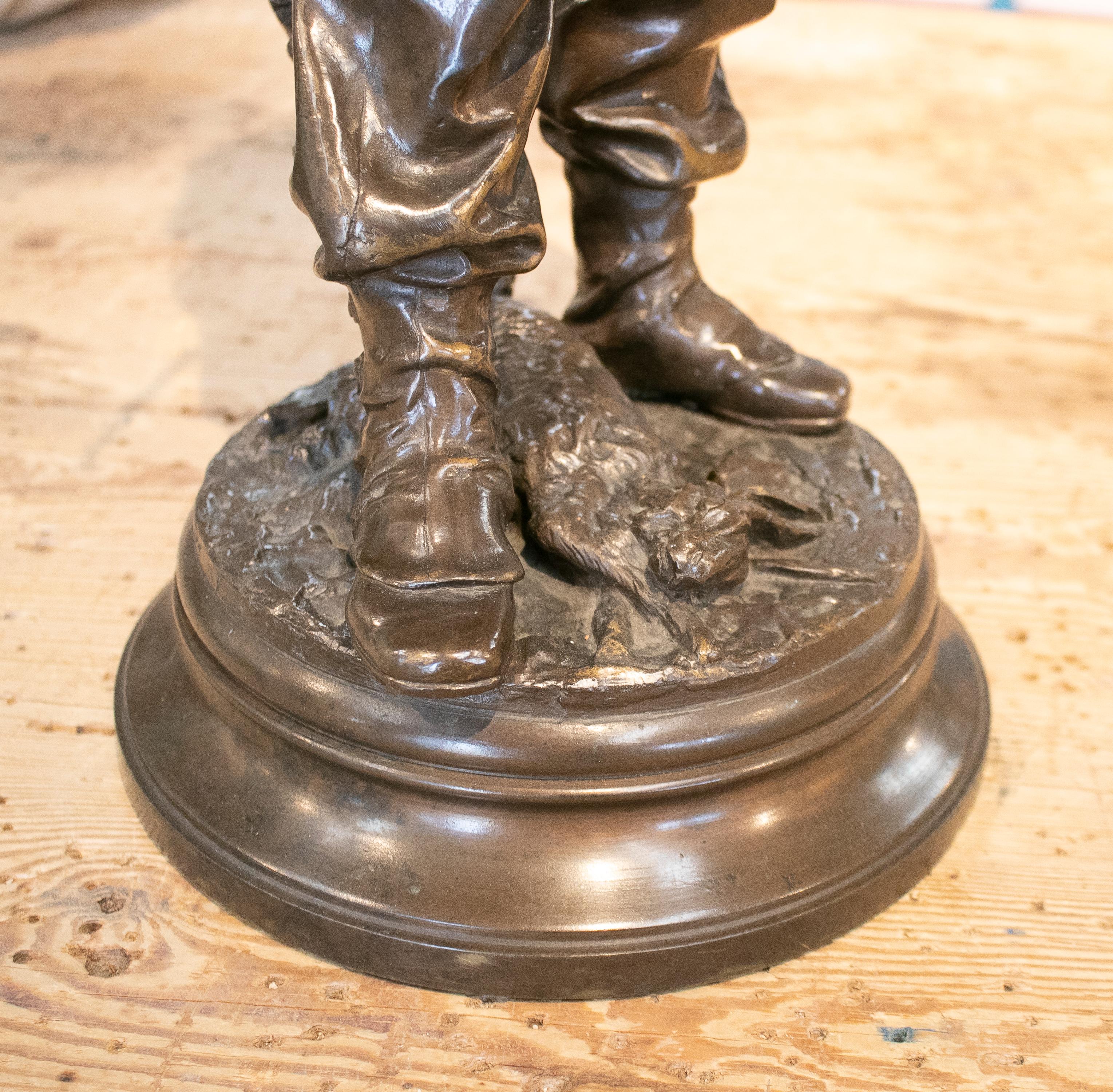 19th Century French Tax Collector Bronze Figure Sculpture For Sale 10