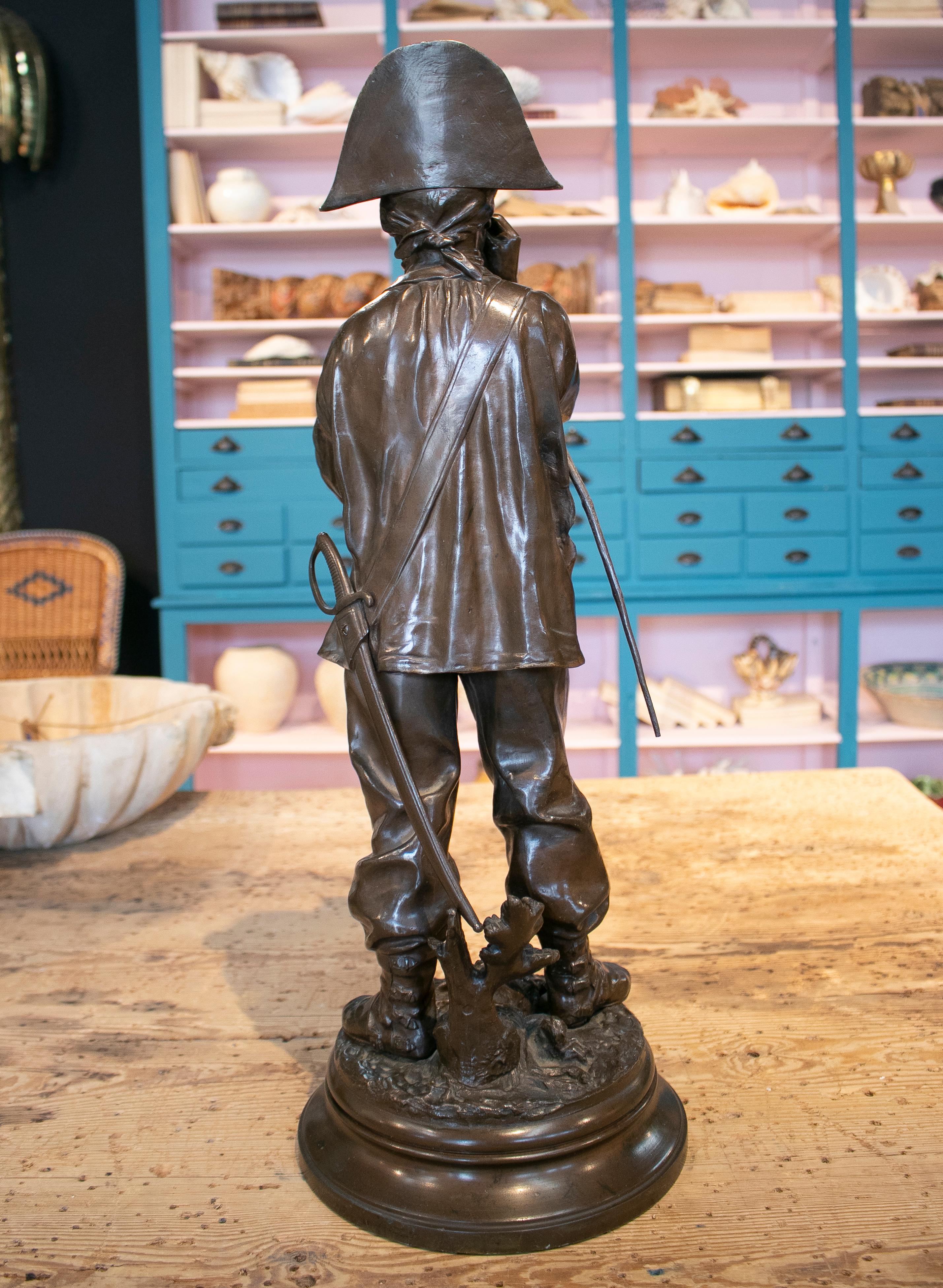 19th Century French Tax Collector Bronze Figure Sculpture For Sale 1