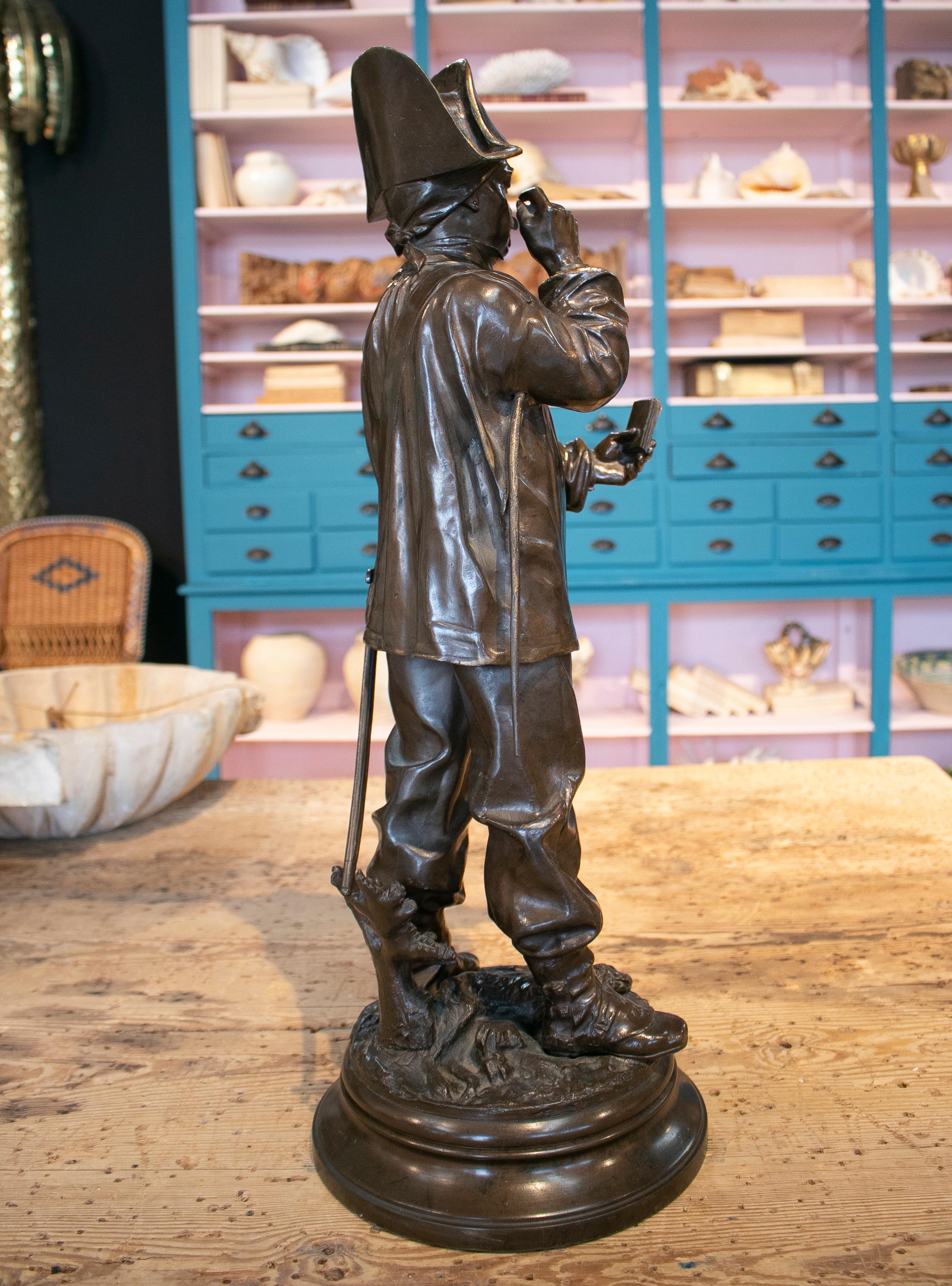 19th Century French Tax Collector Bronze Figure Sculpture For Sale 2