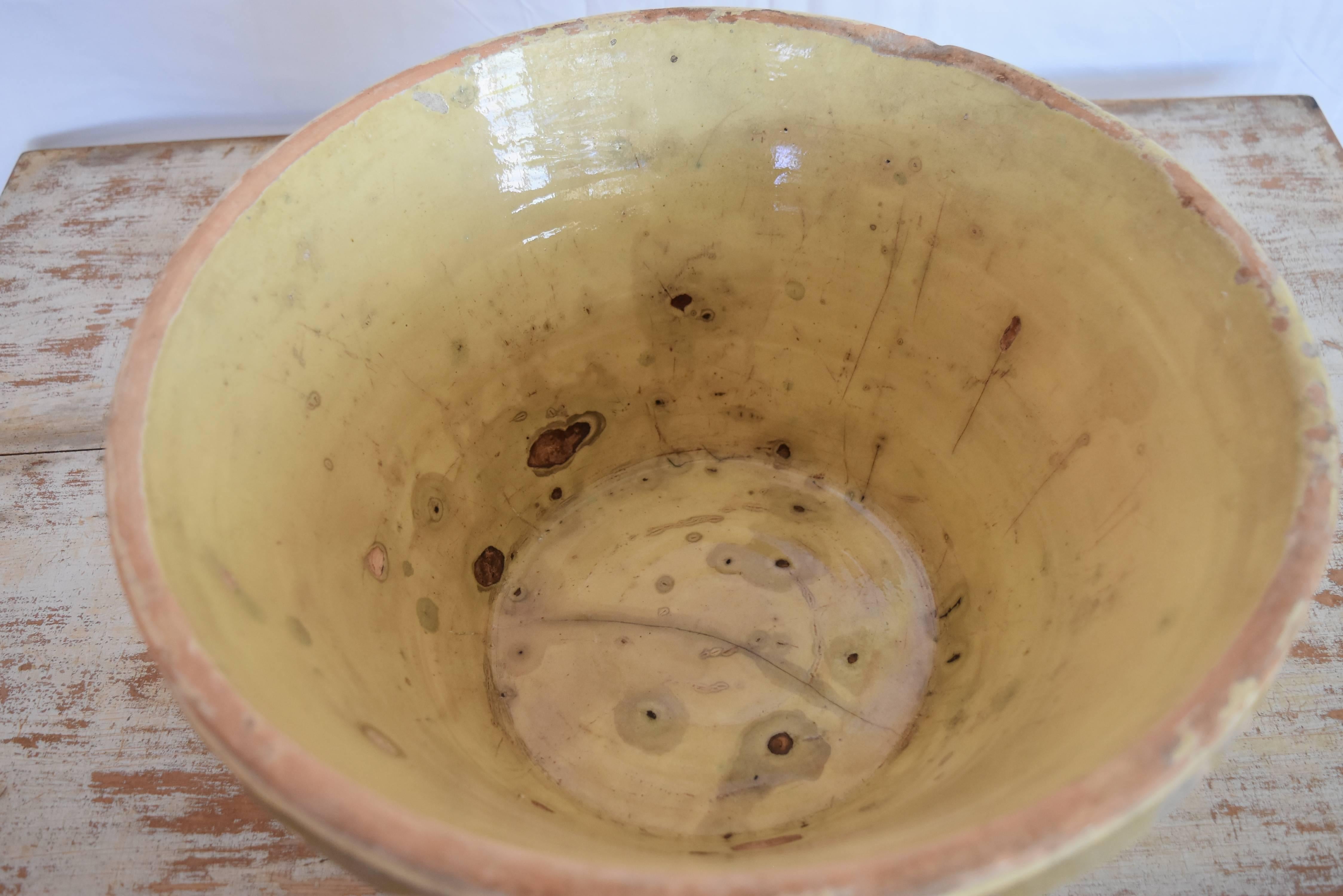 glazed terracotta bowl
