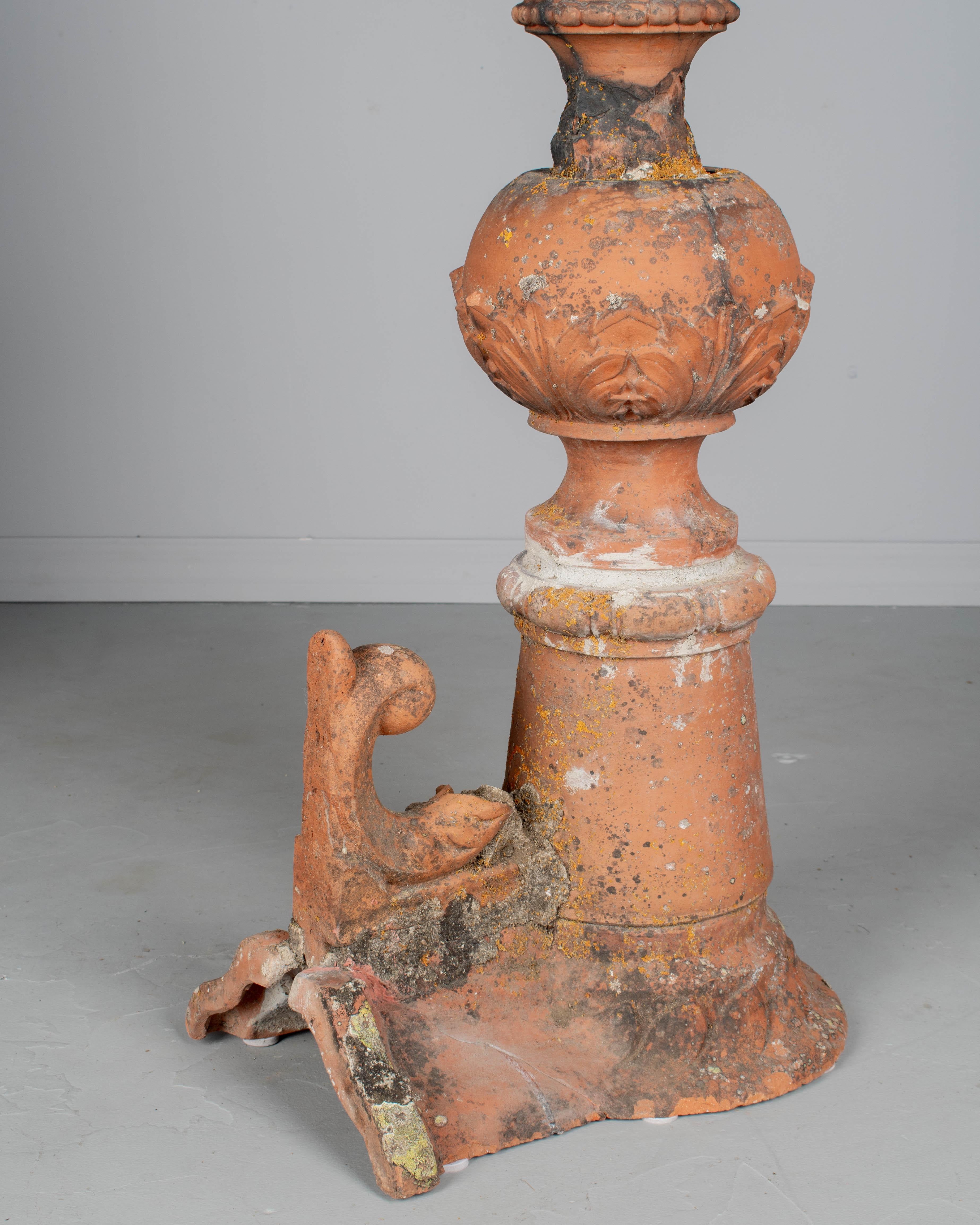 19th Century French Terra Cotta Roof Finials or Garden Ornaments For Sale 4