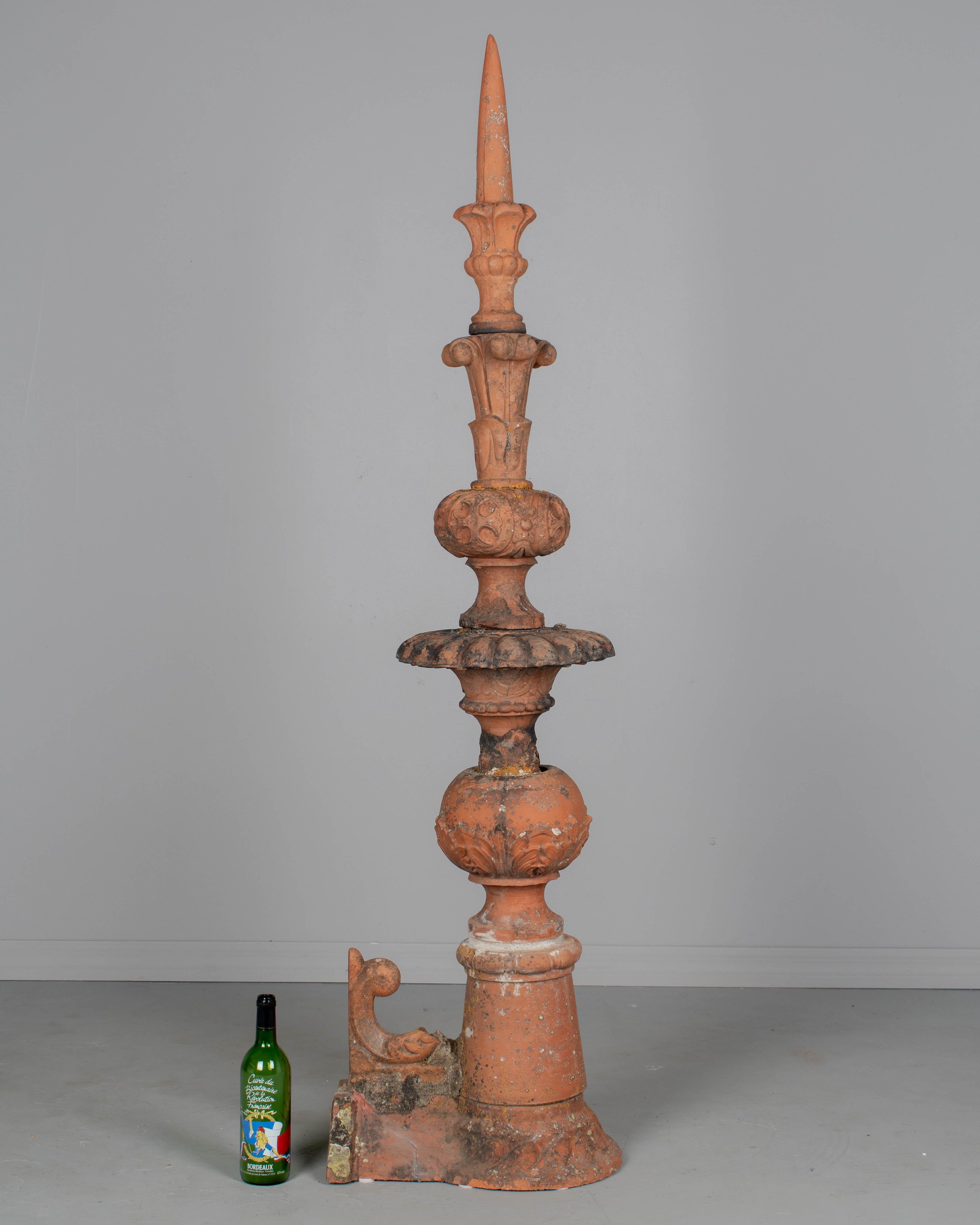 19th Century French Terra Cotta Roof Finials or Garden Ornaments For Sale 5