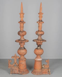 19th Century French Terra Cotta Roof Finials or Garden Ornaments