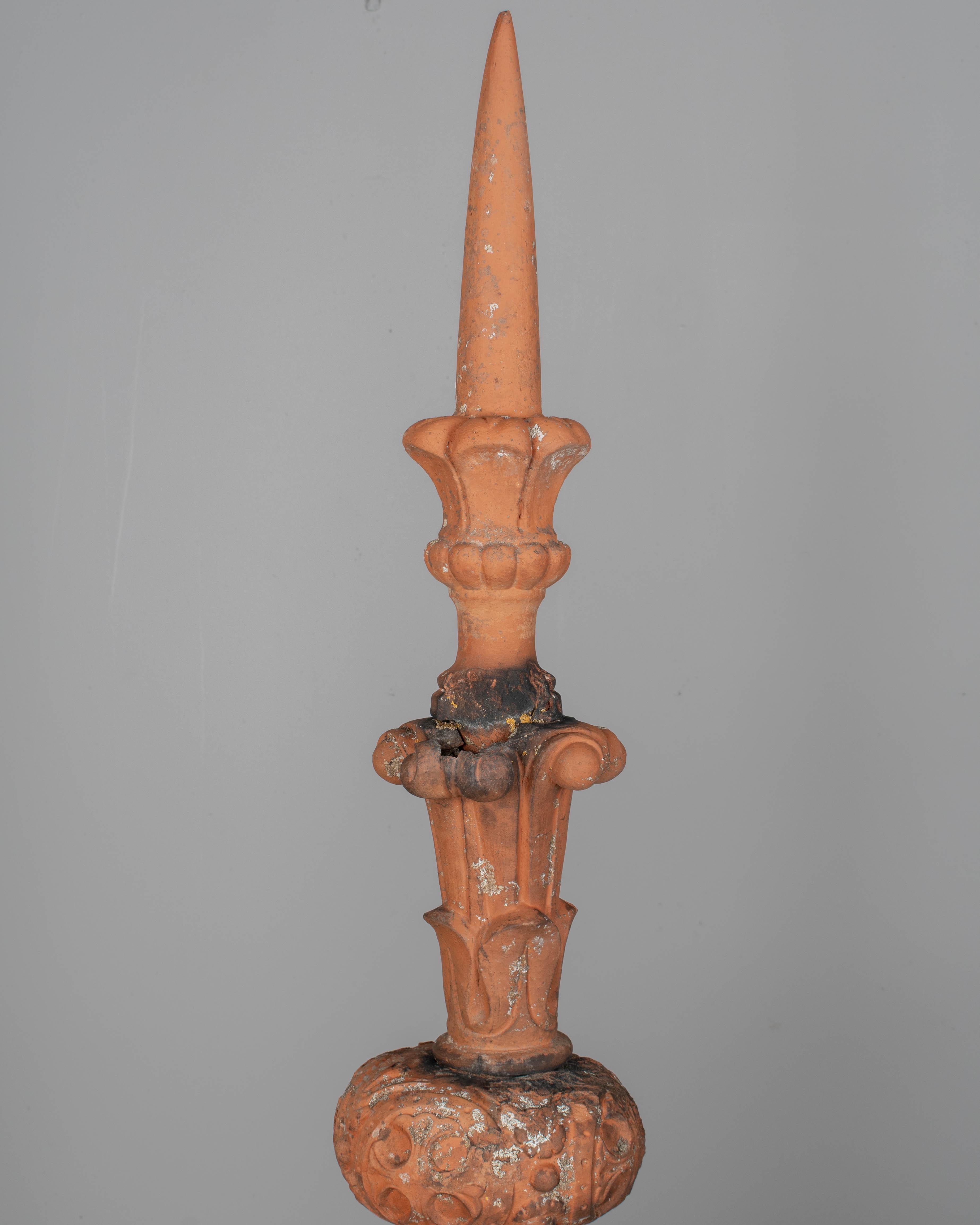 19th Century French Terra Cotta Roof Finials or Garden Ornaments For Sale 1
